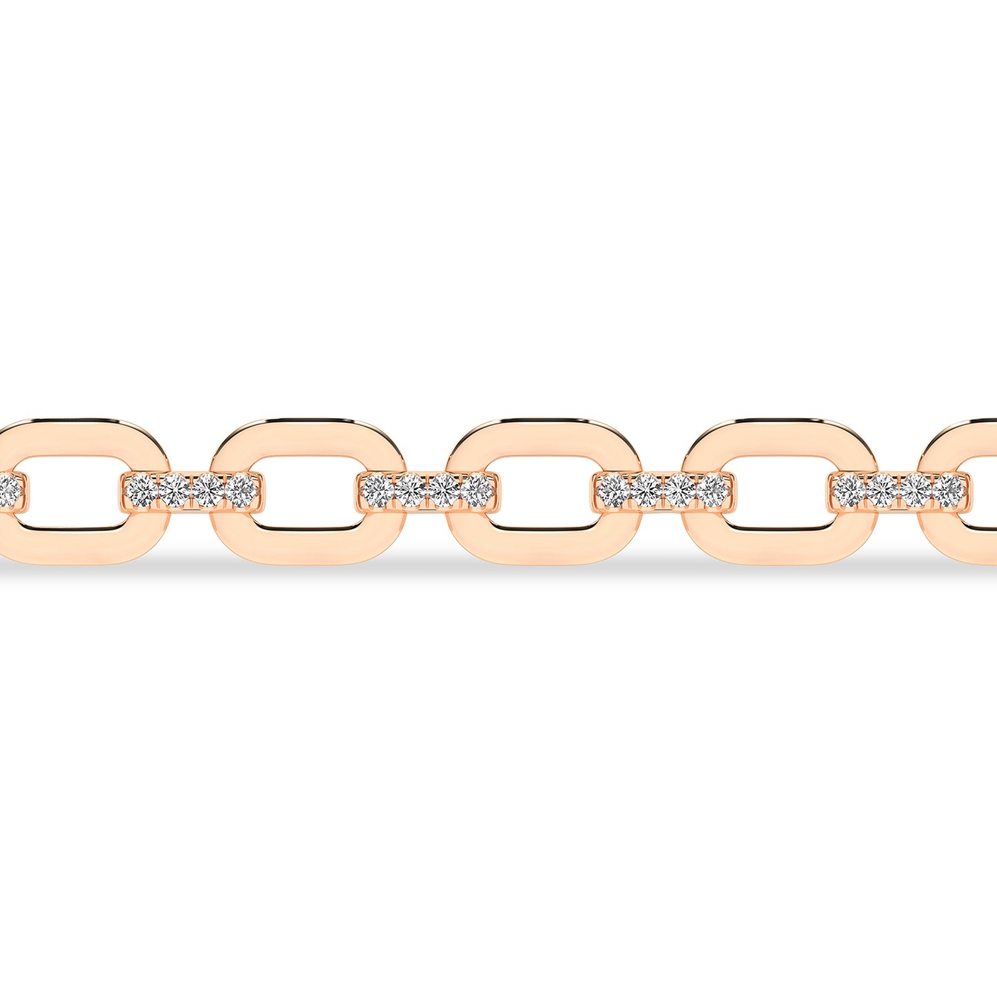Together Forever Rectangular Diamond Links Bracelet