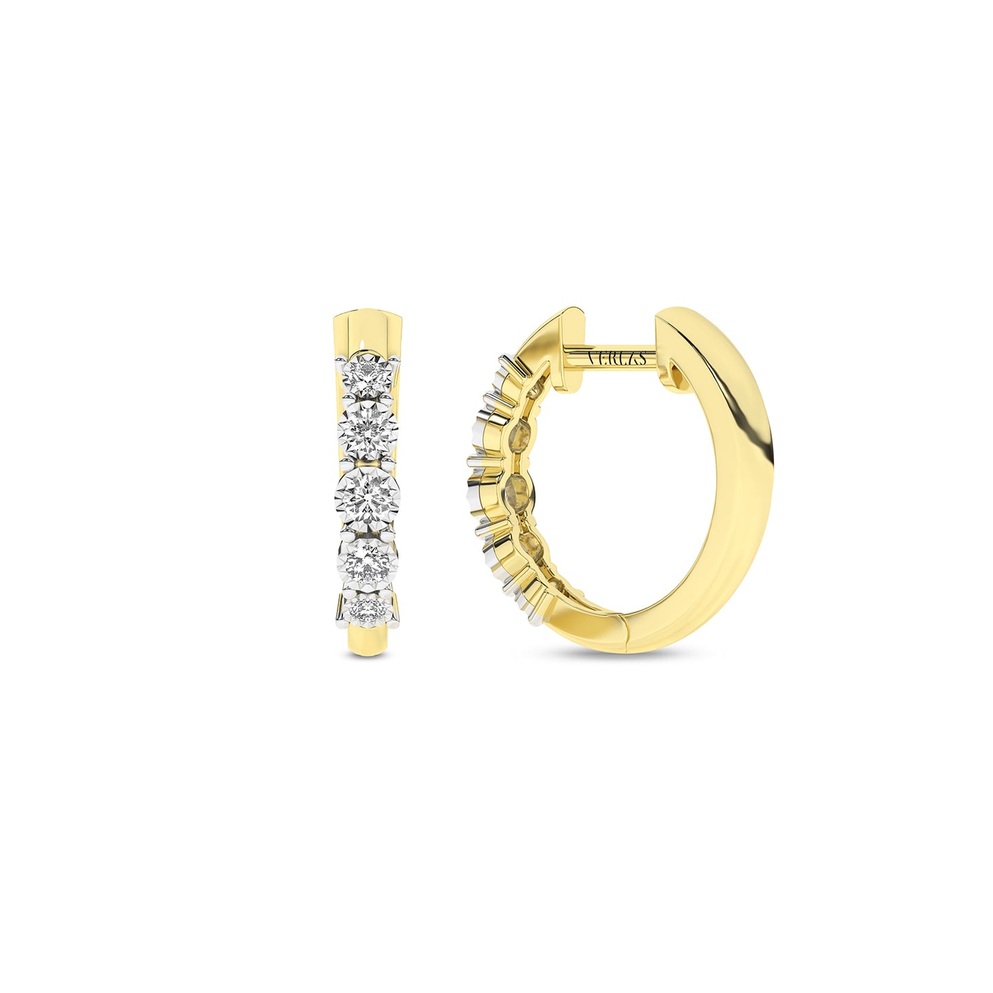 Graduated Radiant Huggie Hoops