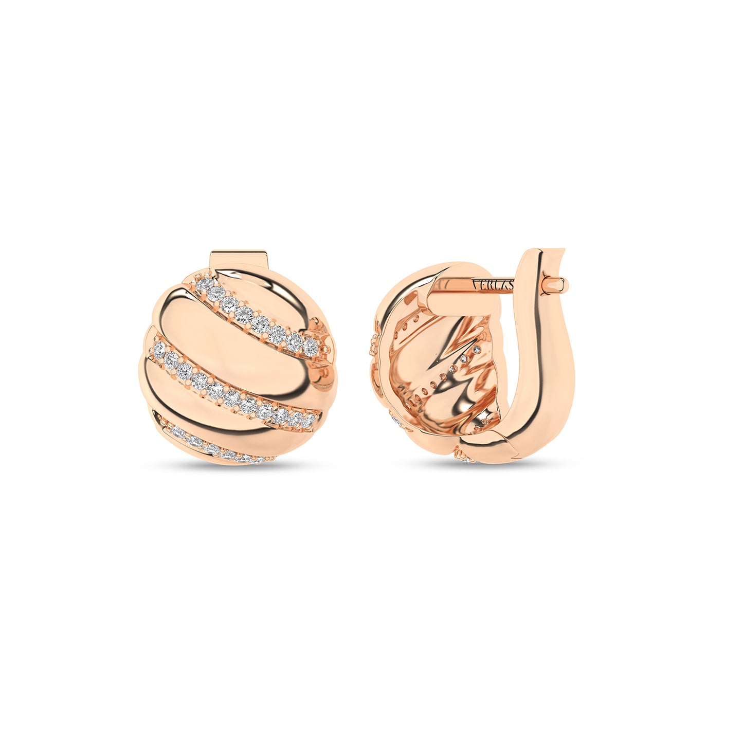 Round Statement Huggie Hoops