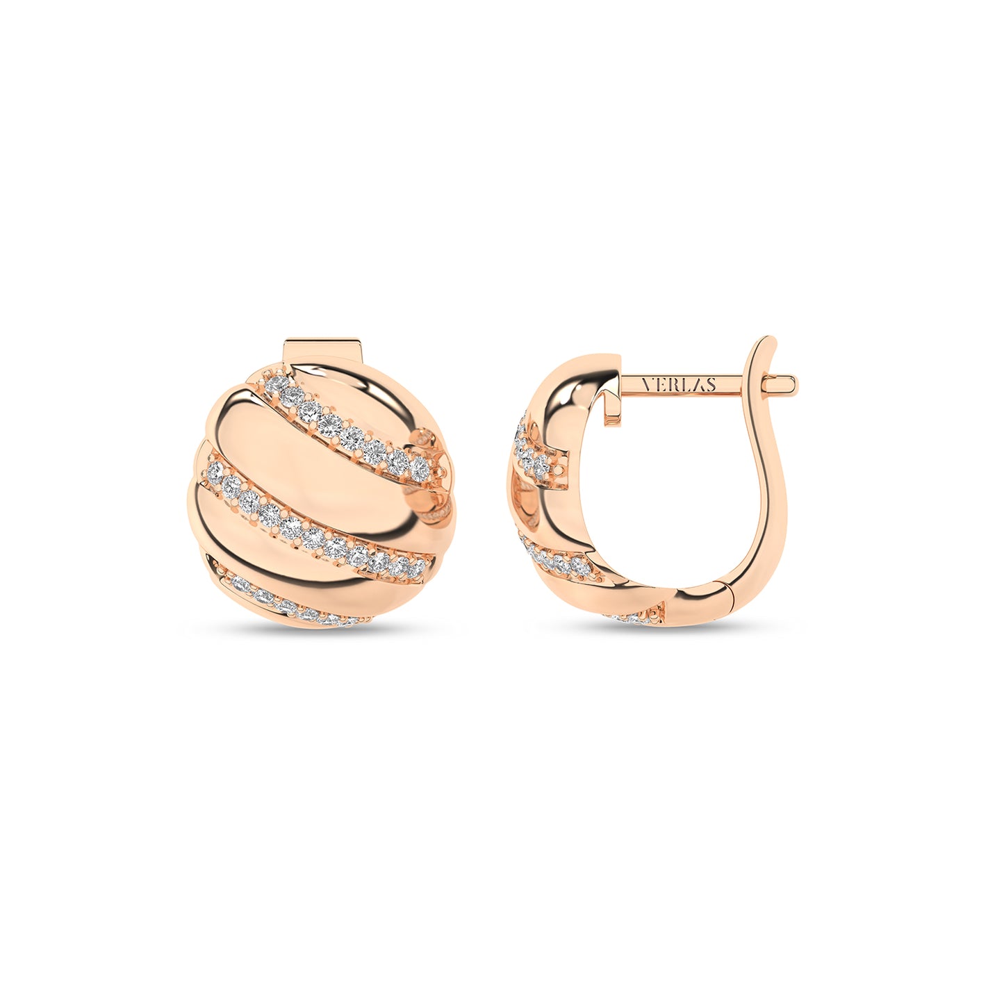 Round Statement Huggie Hoops