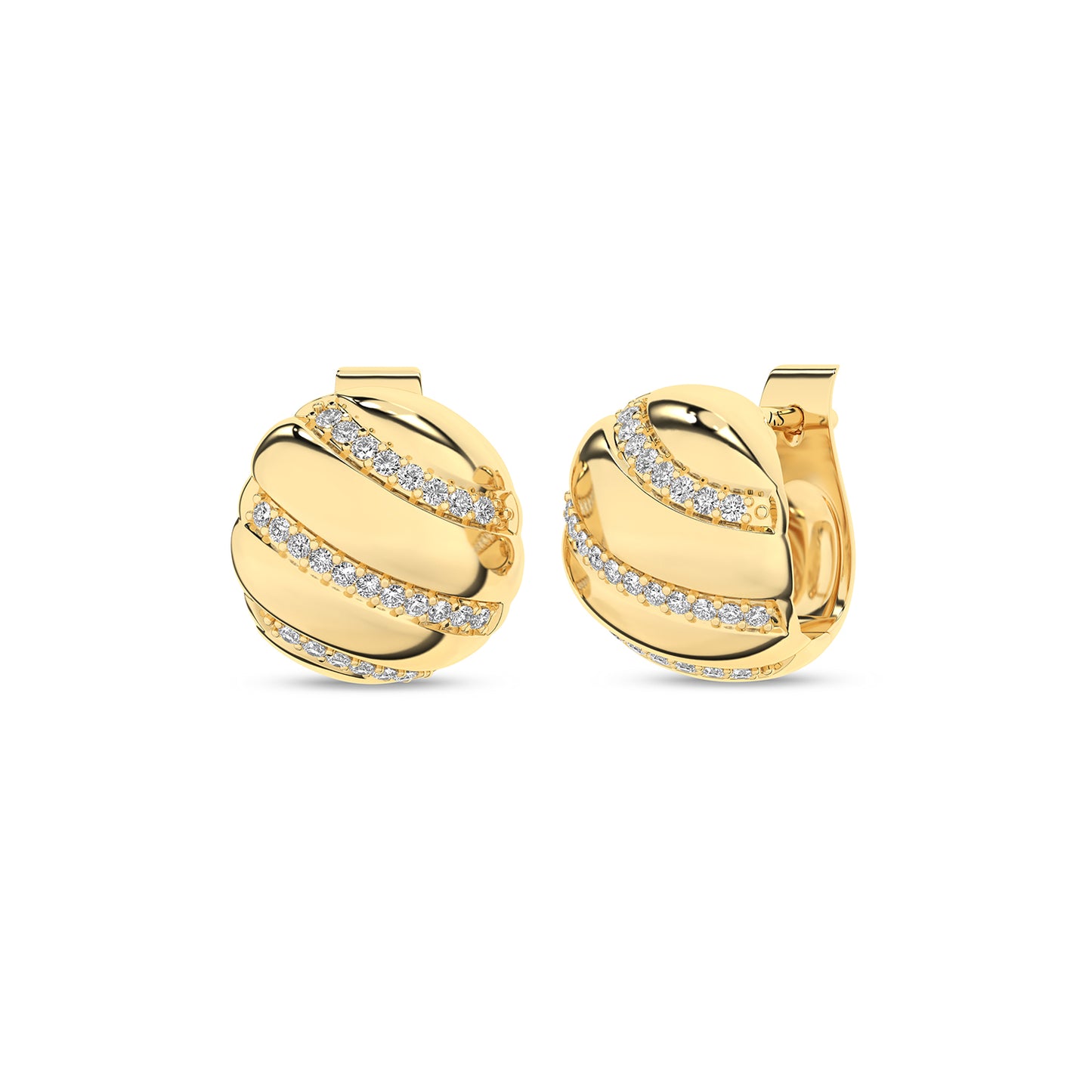 Round Statement Huggie Hoops