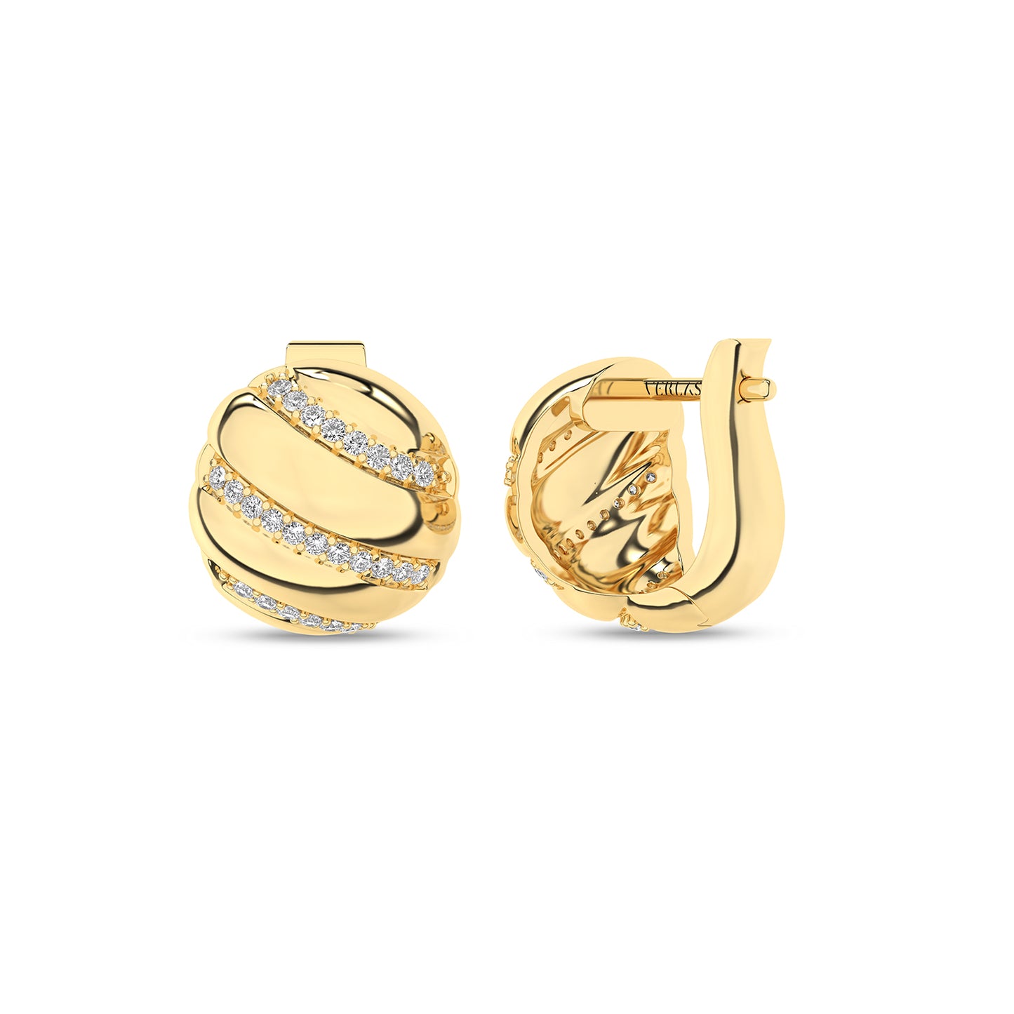 Round Statement Huggie Hoops