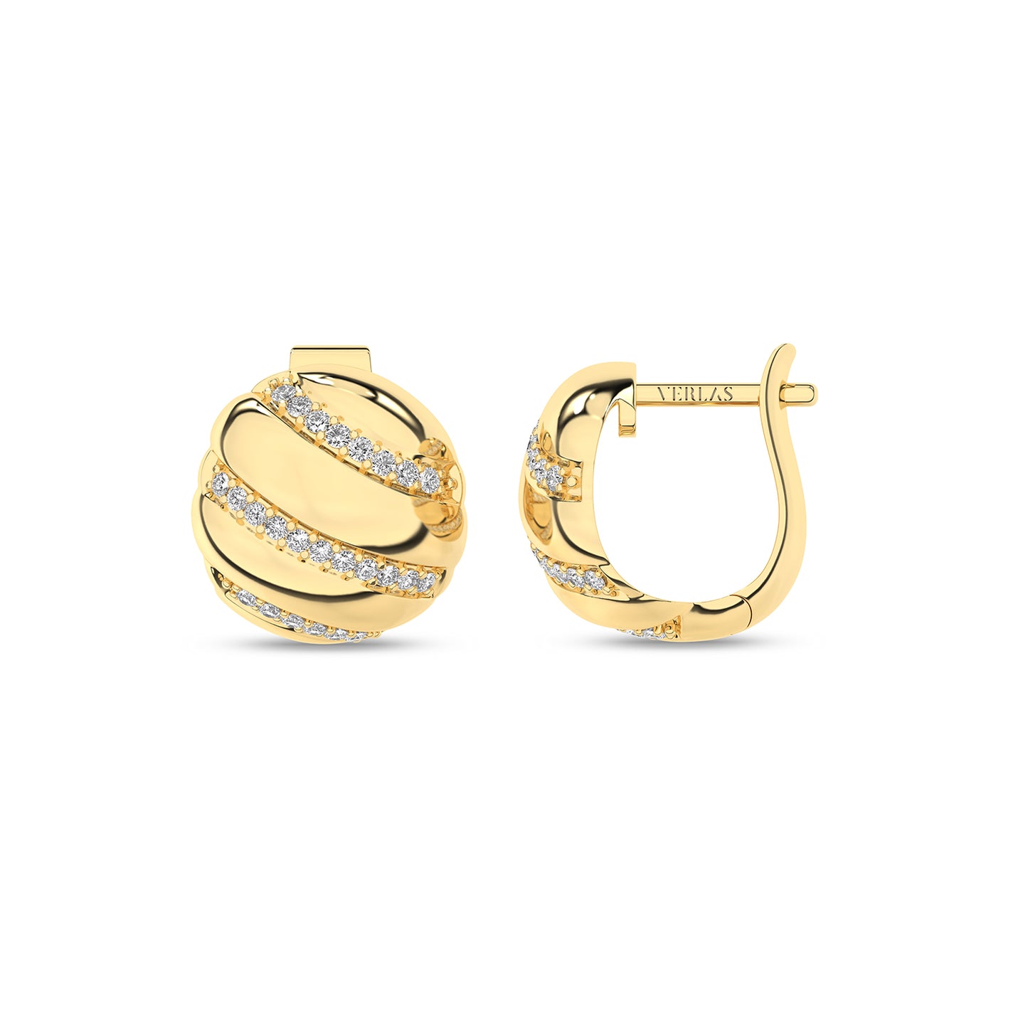 Round Statement Huggie Hoops