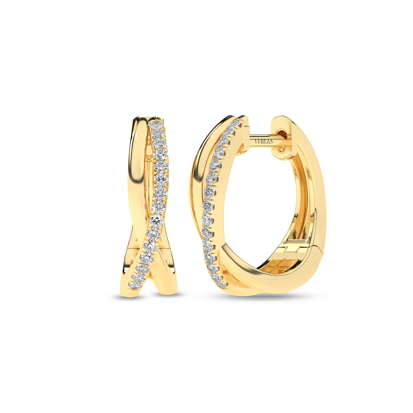 Radiant Twisted Huggie Hoops