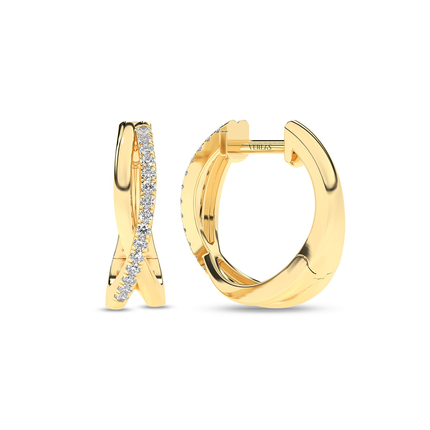 Radiant Twisted Huggie Hoops