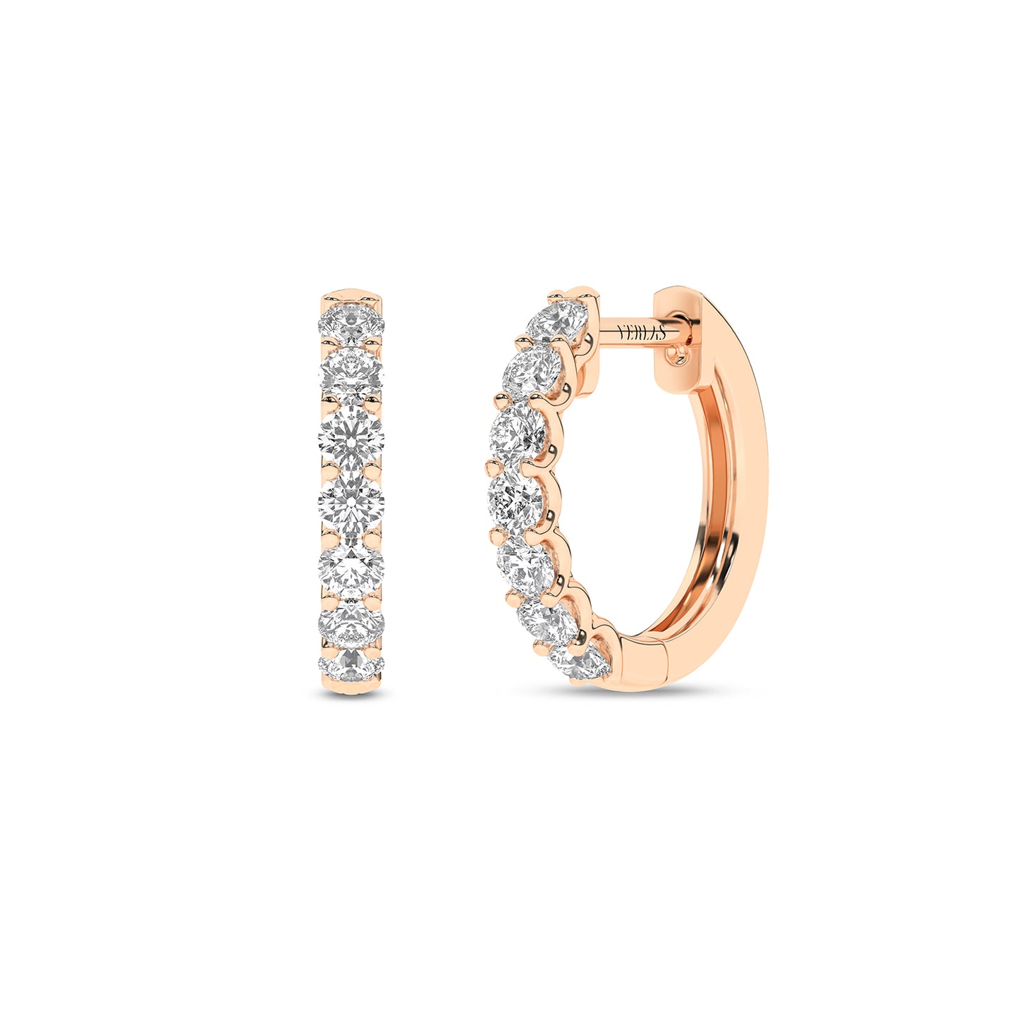 Radiant Half Trail Huggie Hoops