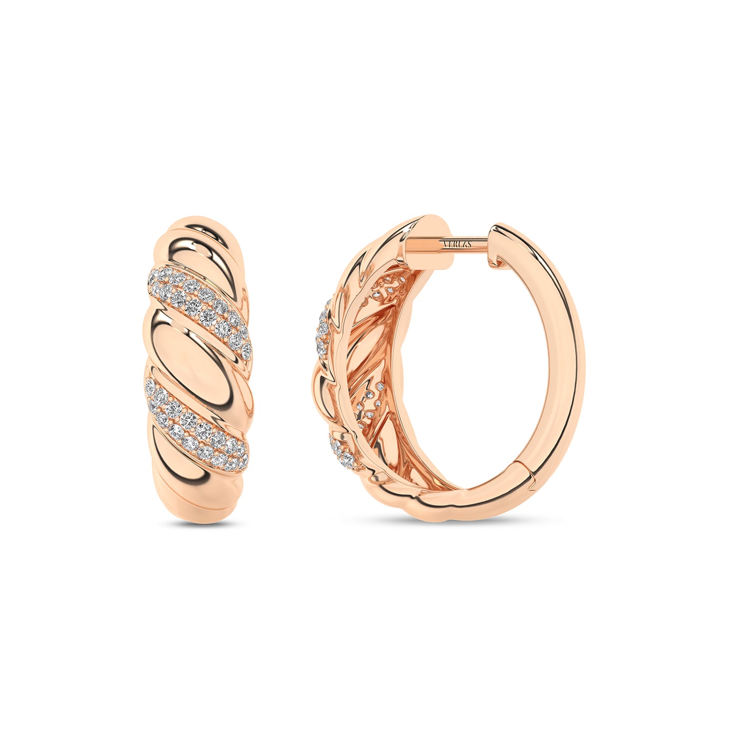 Twisted Rope Huggie Hoops