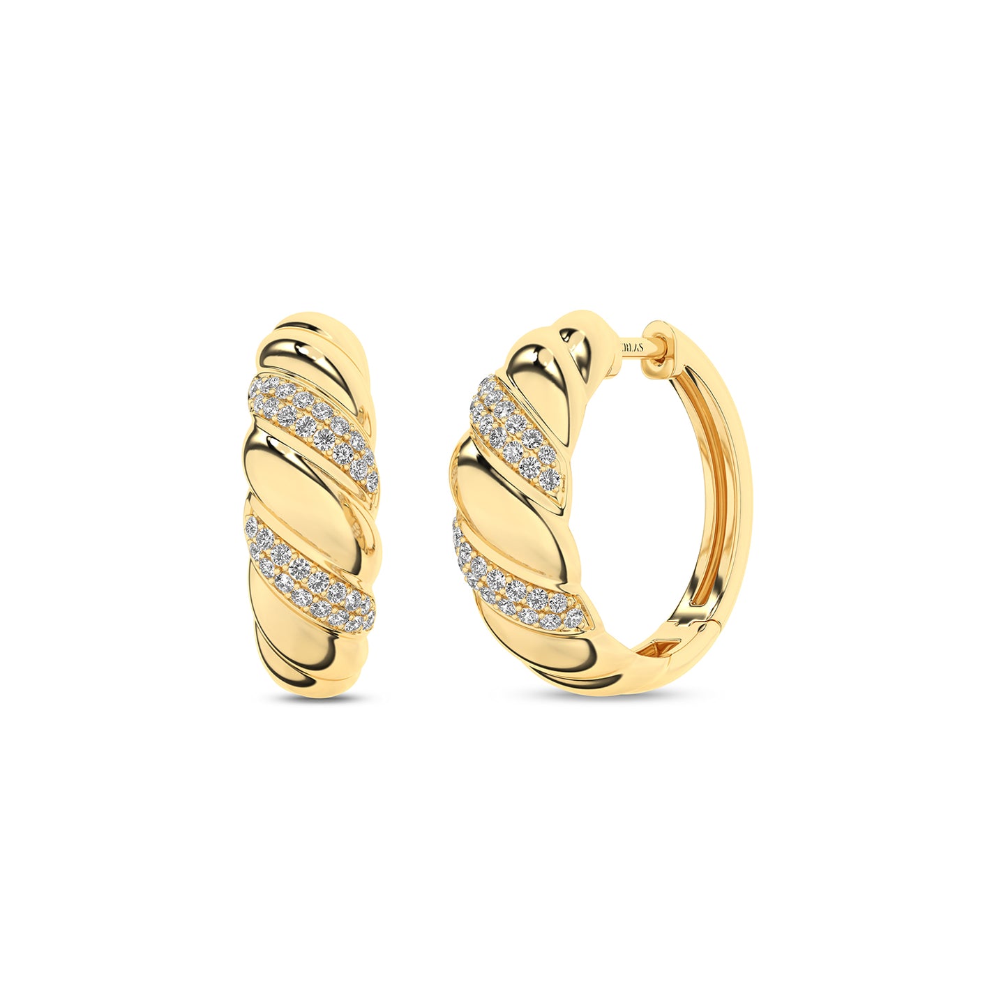 Twisted Rope Huggie Hoops