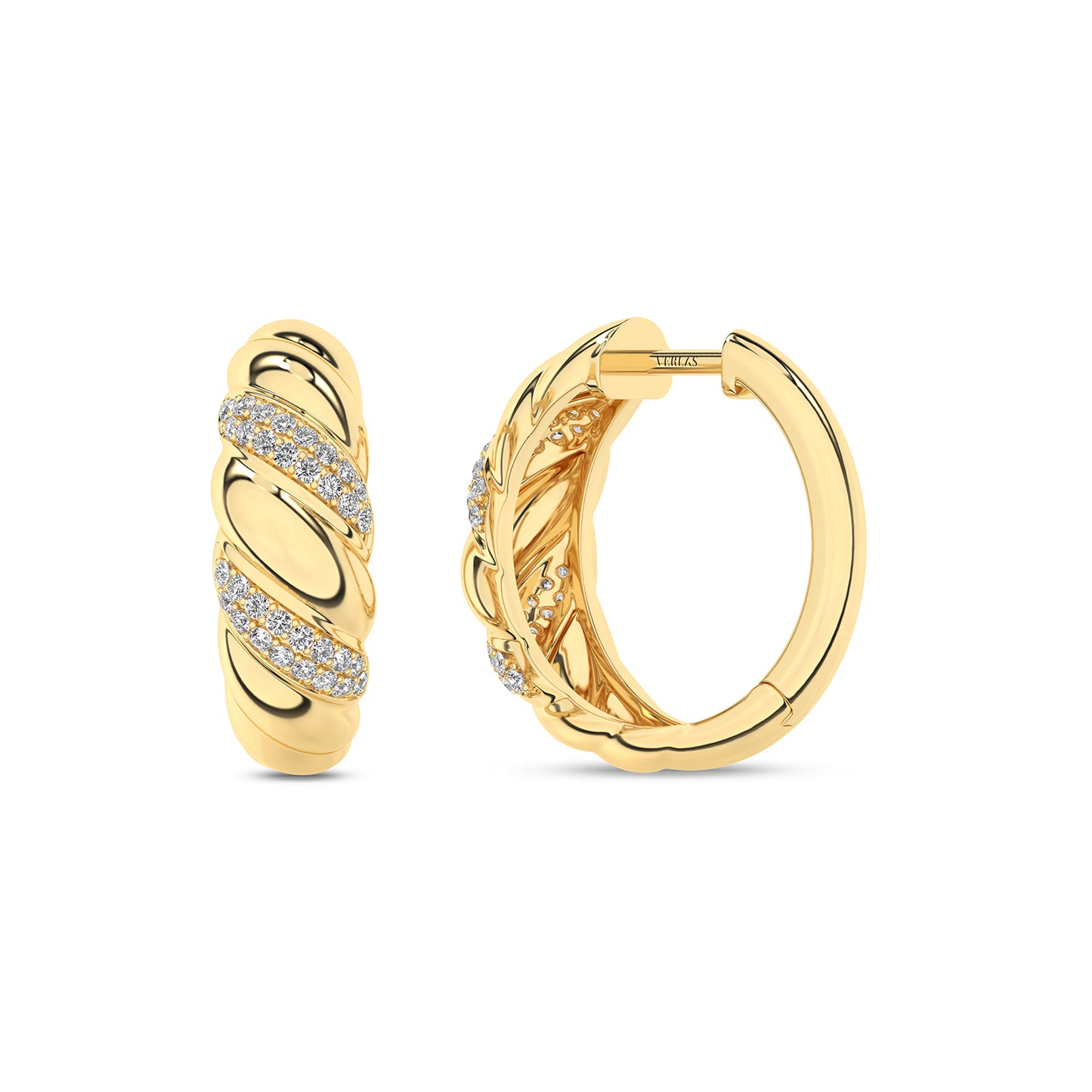 Twisted Rope Huggie Hoops