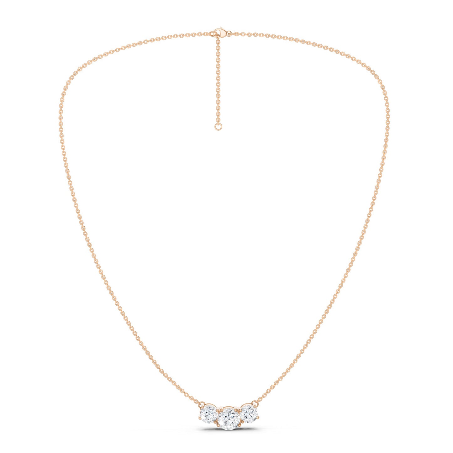 3-Stone Diamond Necklace