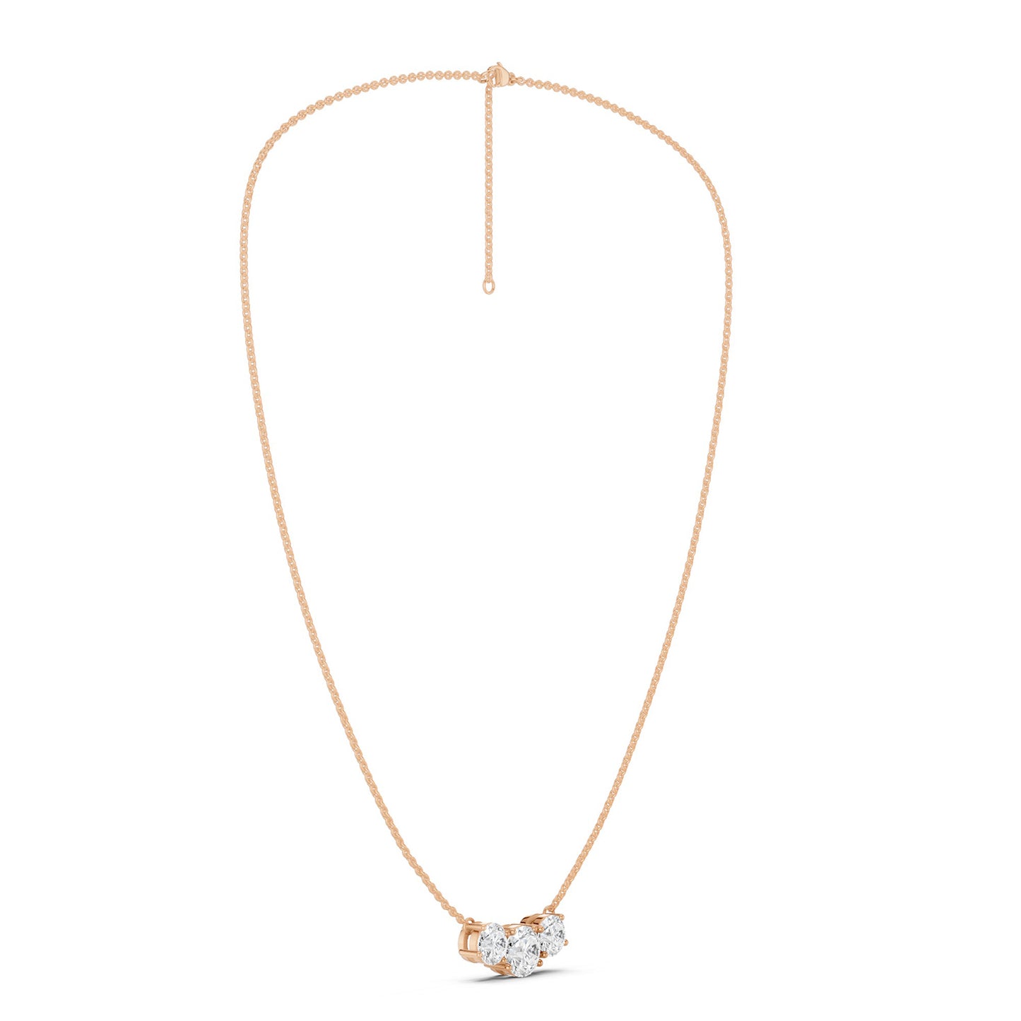 3-Stone Diamond Necklace
