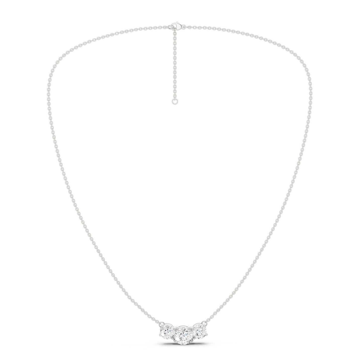 3-Stone Diamond Necklace