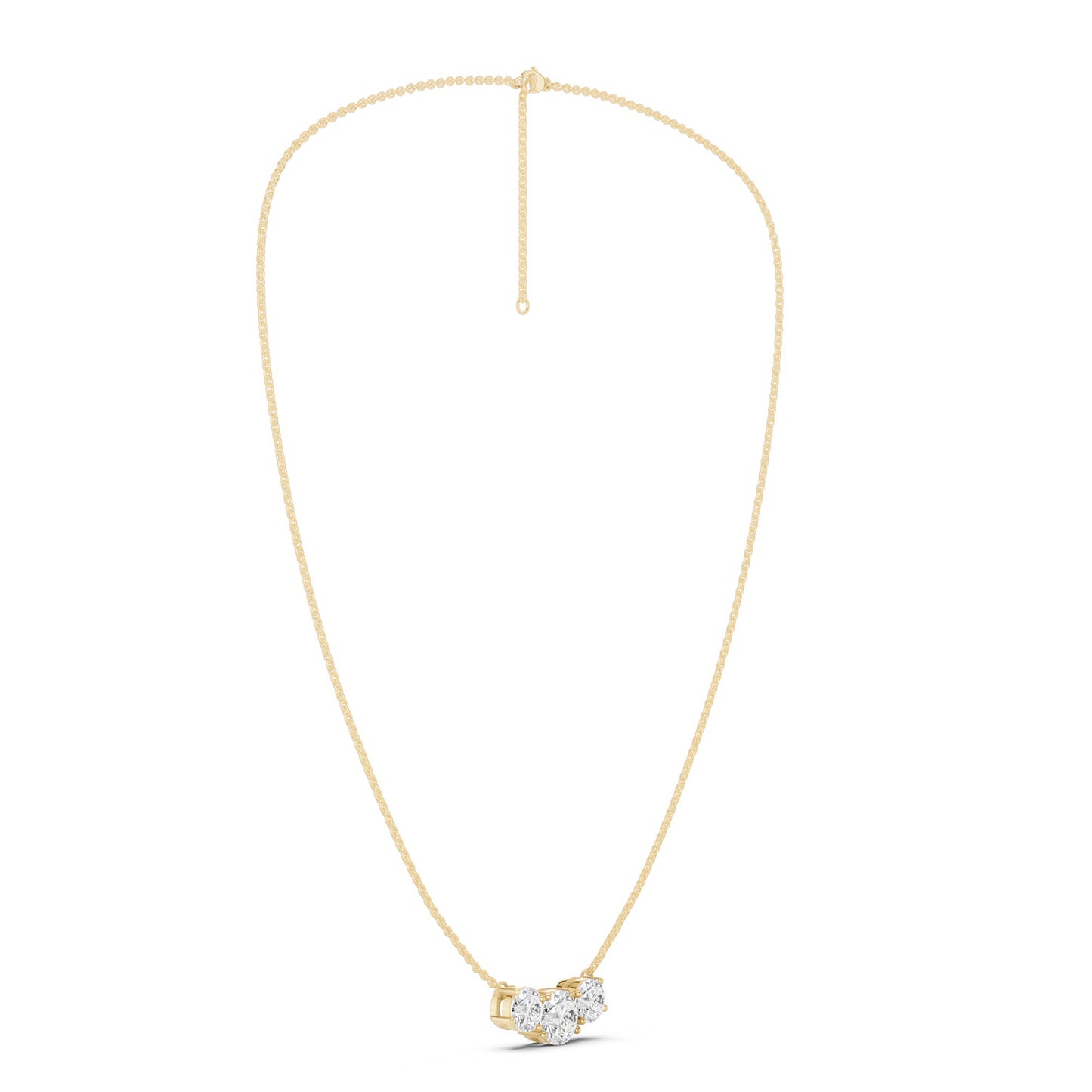 3-Stone Diamond Necklace