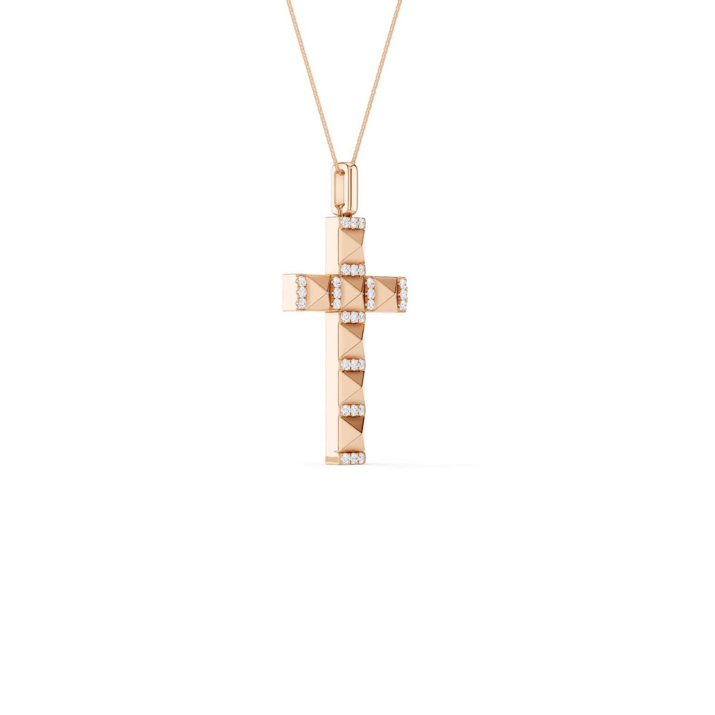 Pyramid Cross Pendant Necklace