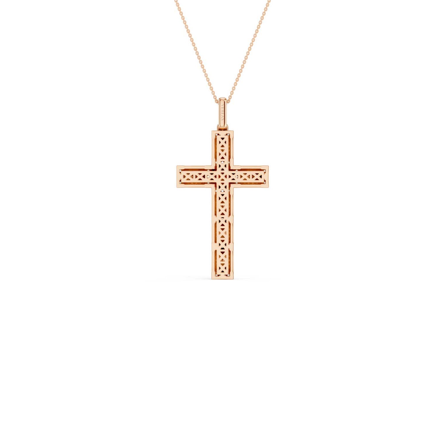 Pyramid Cross Pendant Necklace