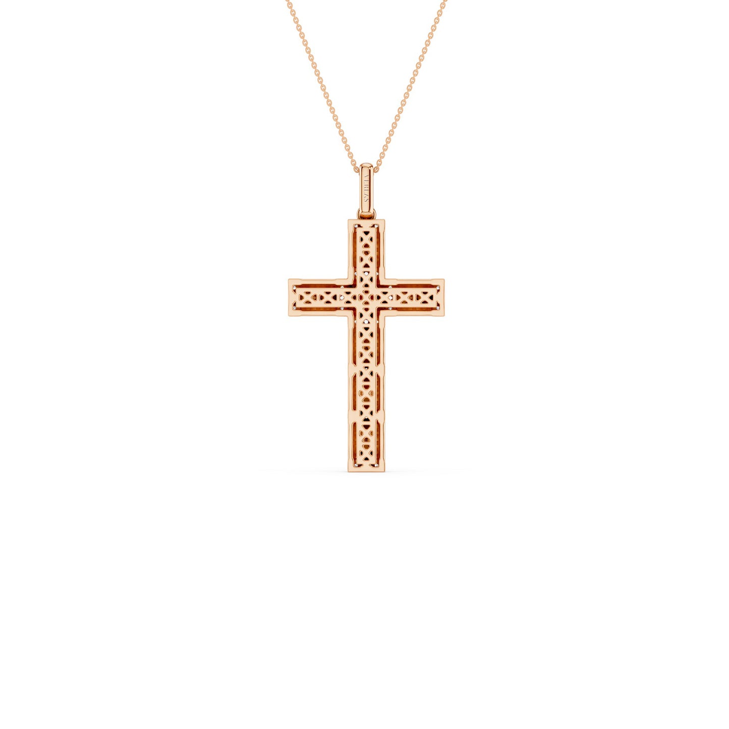 Pyramid Cross Pendant Necklace