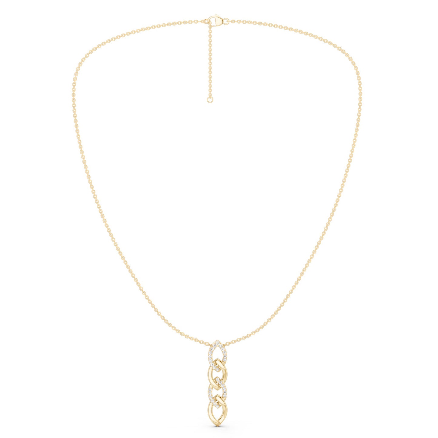 Alternating Cascading Diamond Waterfall Necklace