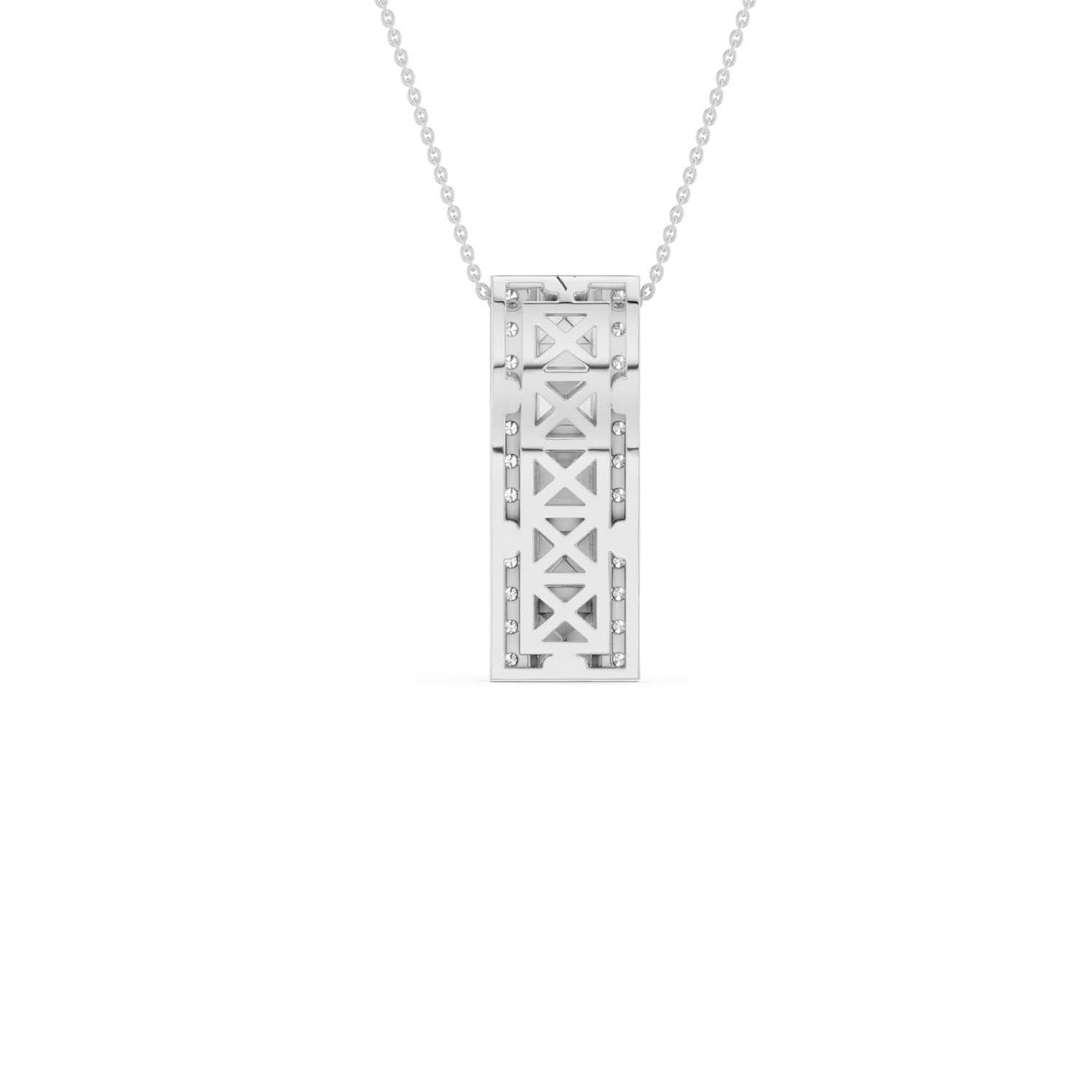 Cascading Pyramid Pendant Necklace