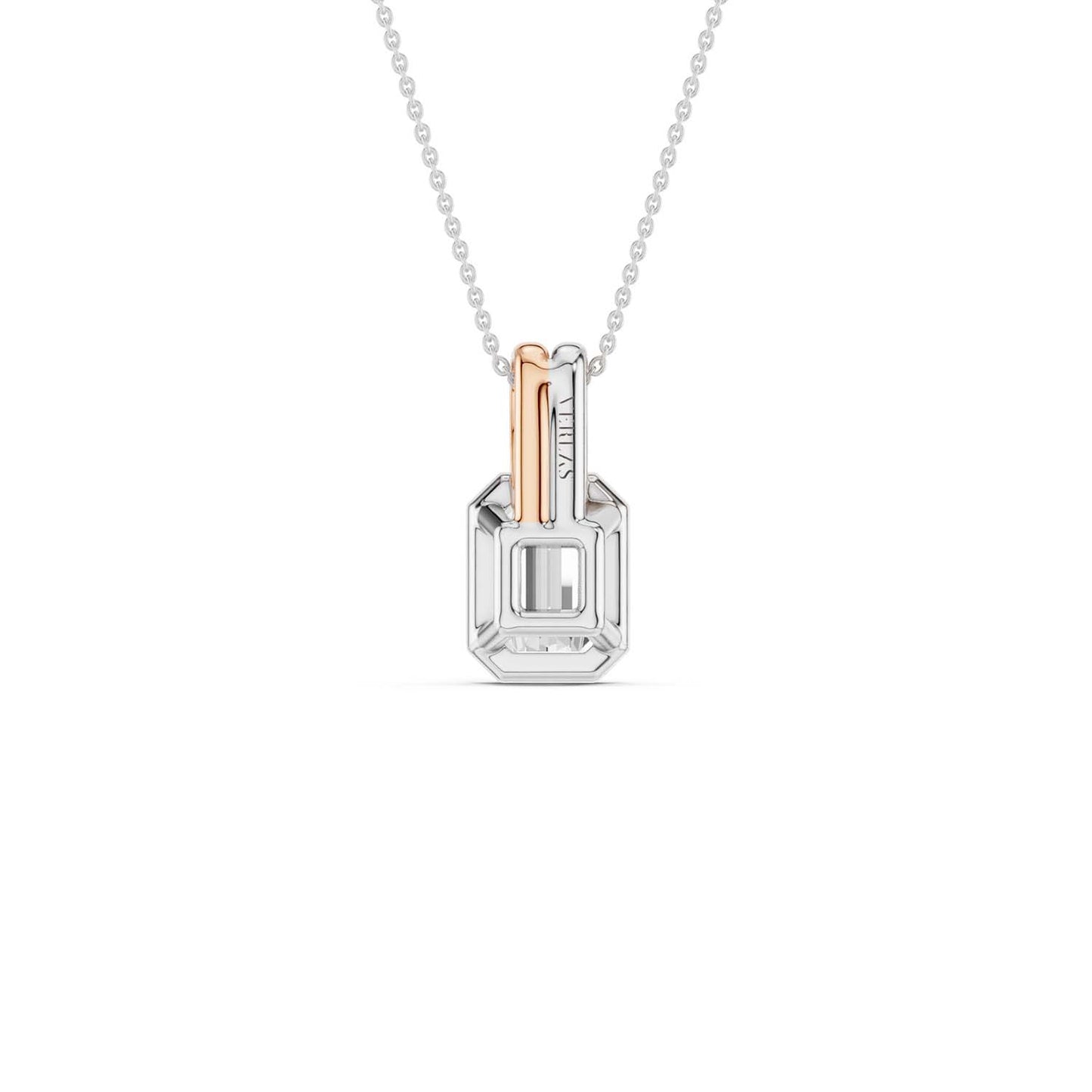 Coupled Emerald Bezel Necklace