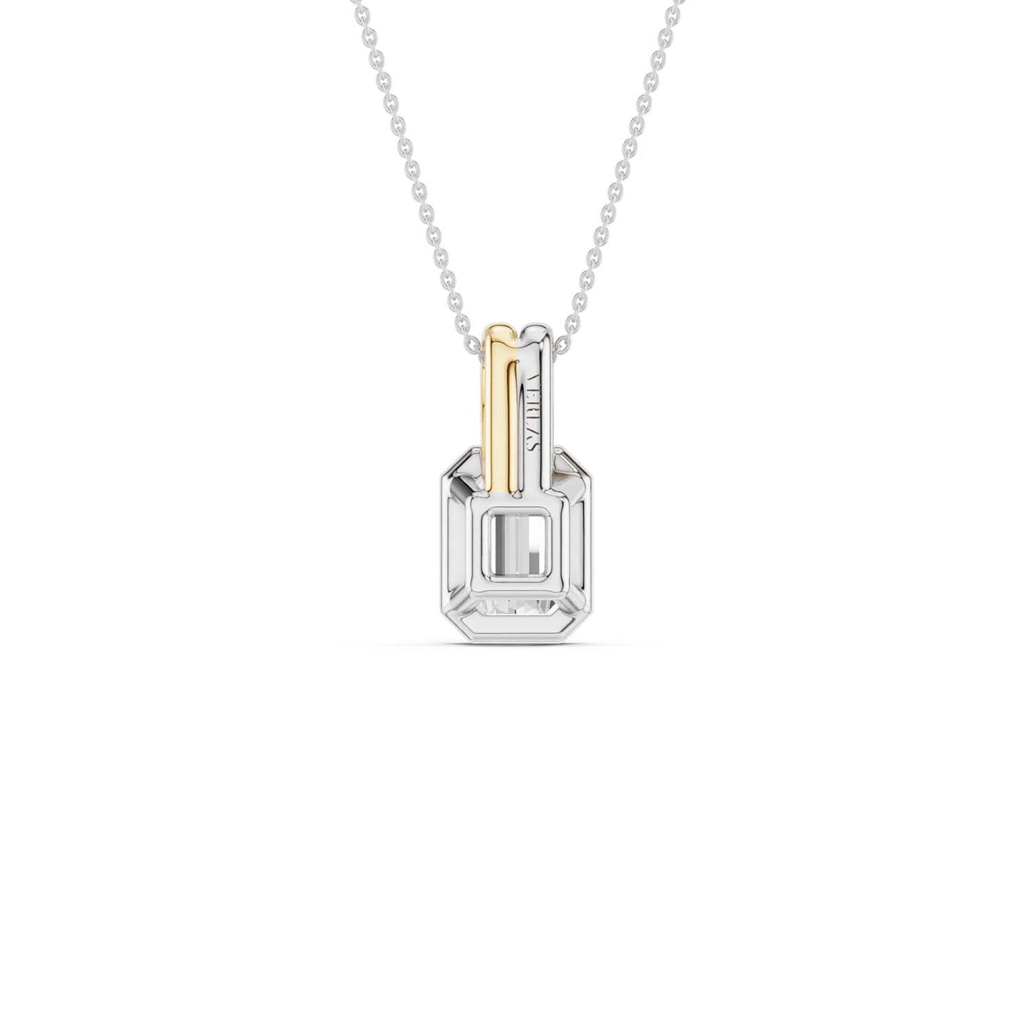 Coupled Emerald Bezel Necklace