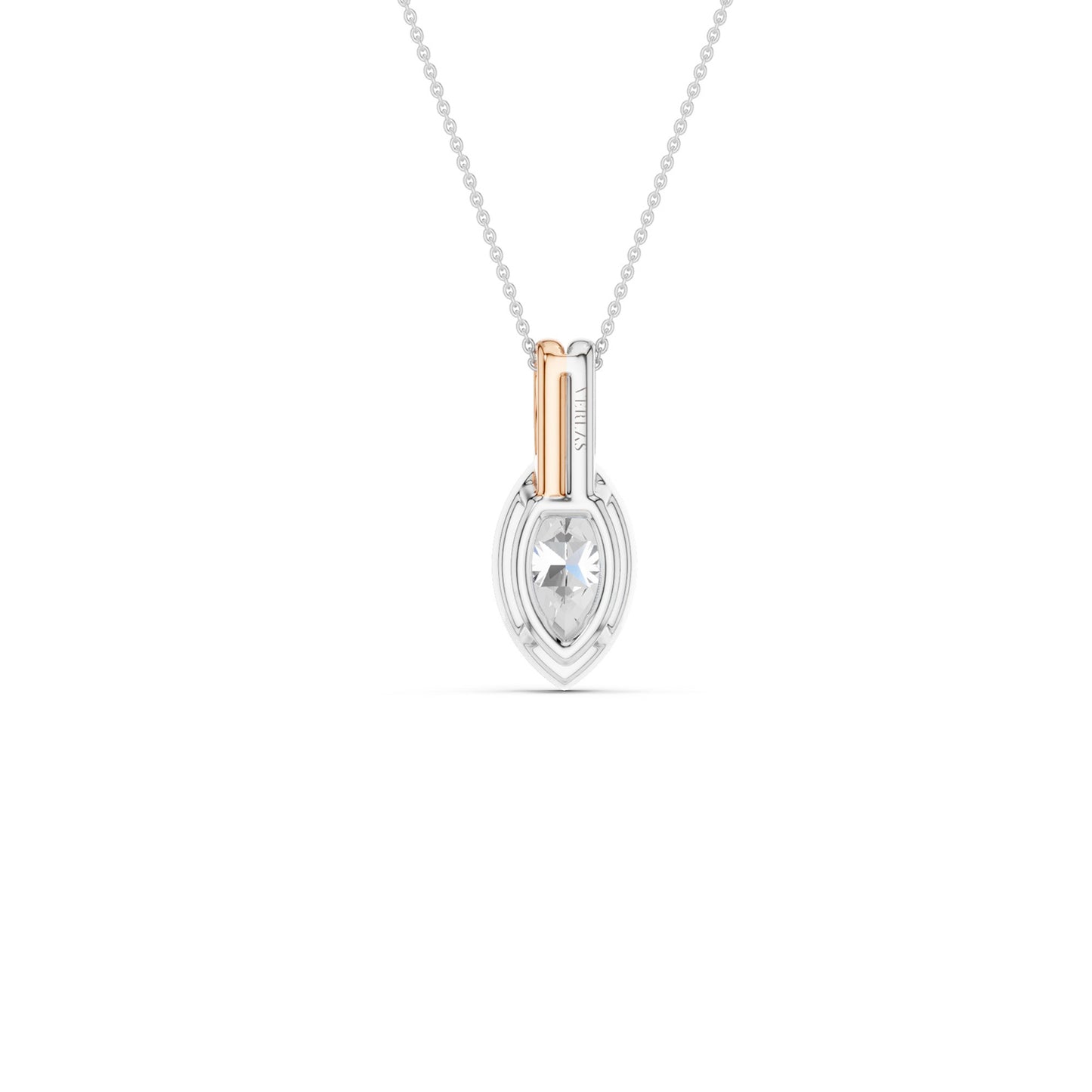 Coupled Marquise Bezel Necklace
