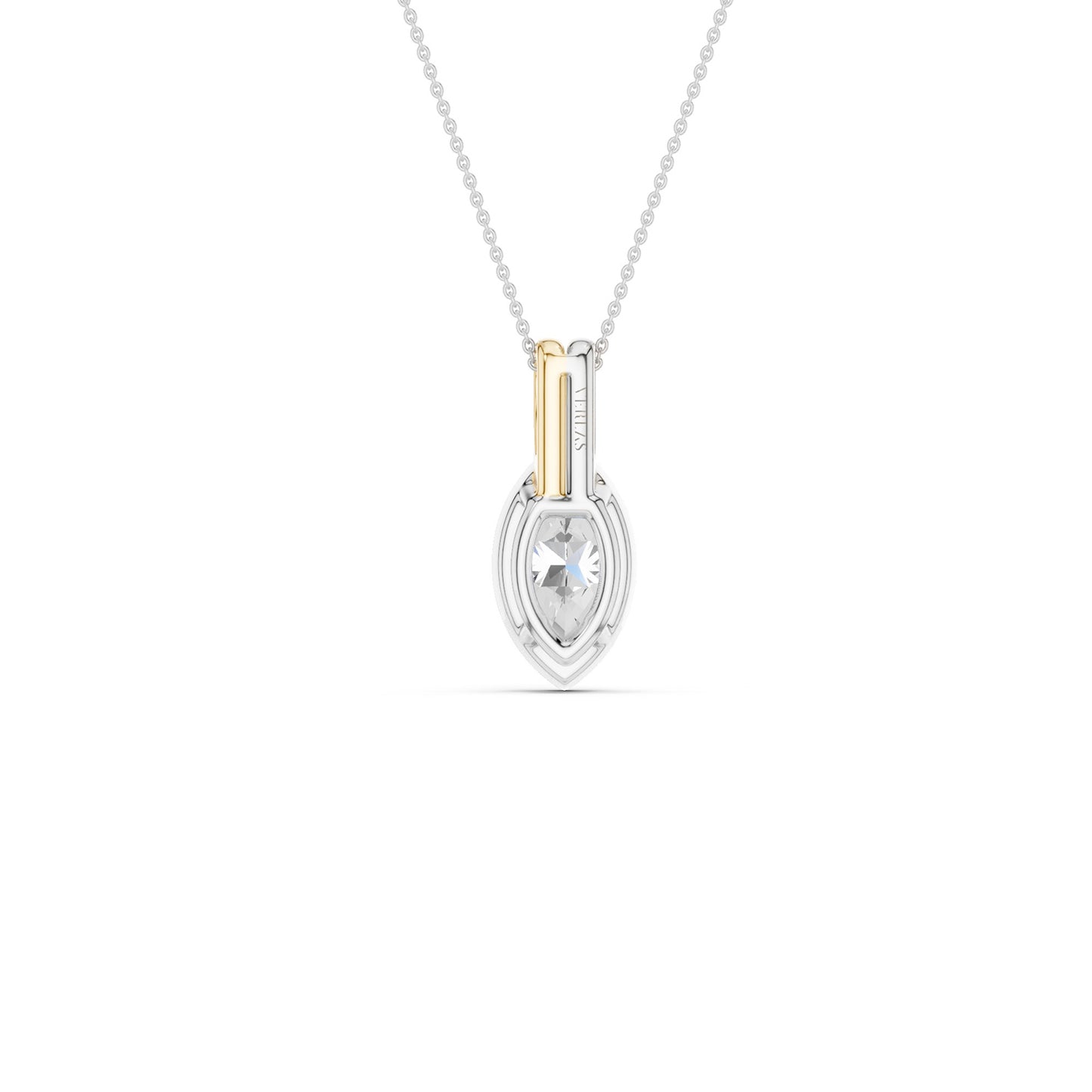 Coupled Marquise Bezel Necklace