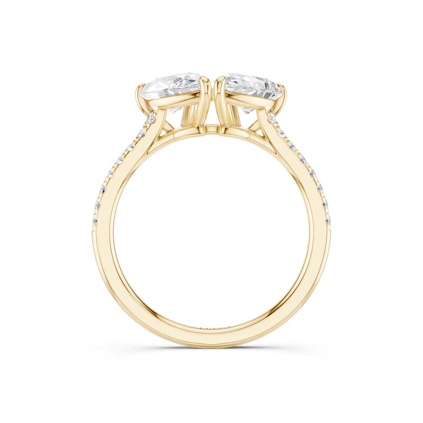 Double Pear Diamond Ring