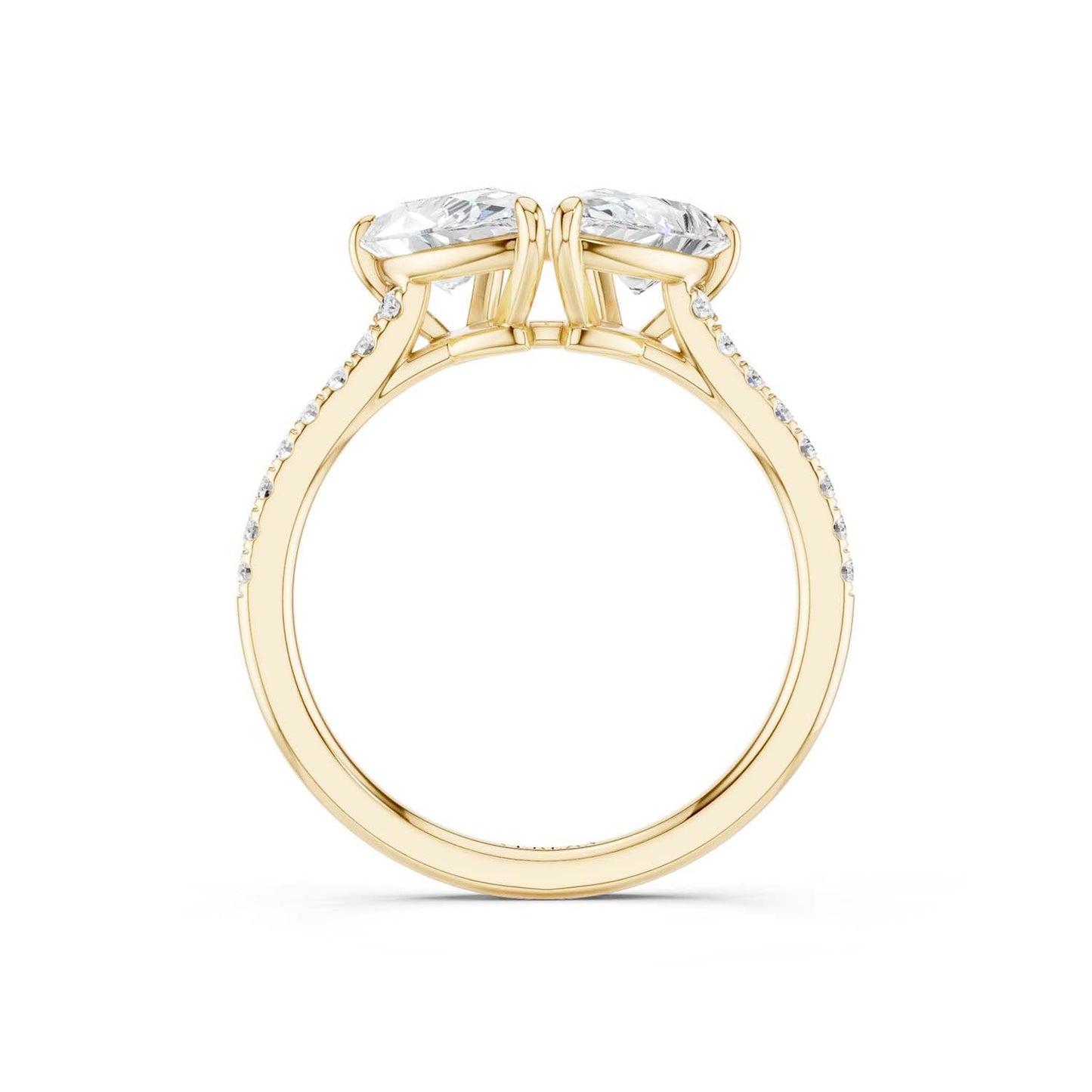 Double Pear Diamond Ring