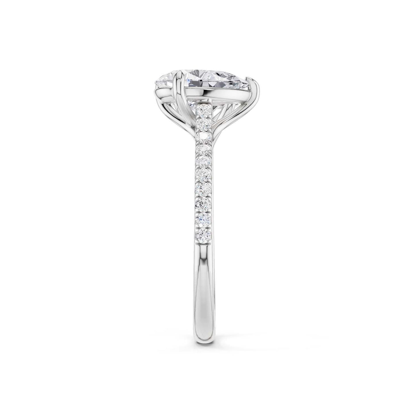 Pear Round Two Stone Diamond Ring