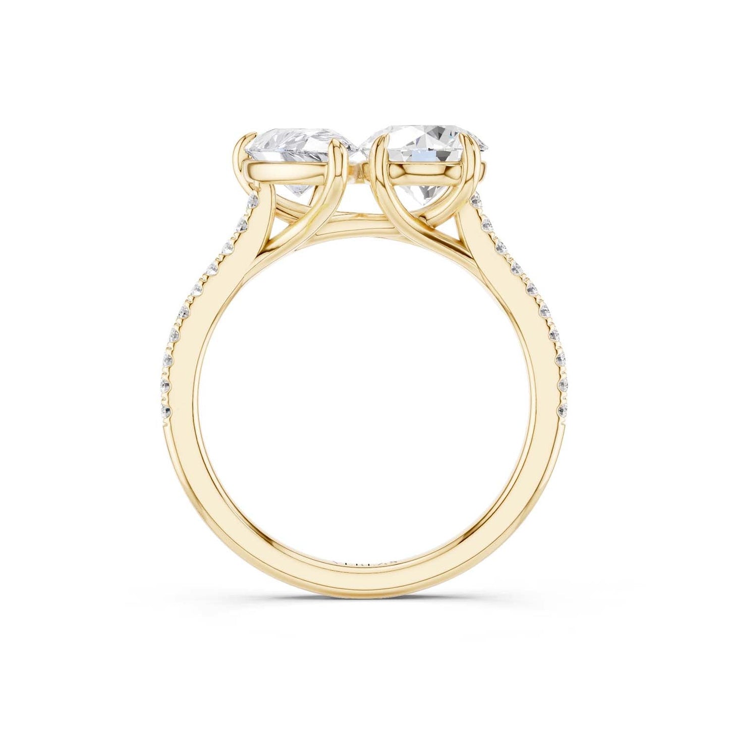 Pear Round Two Stone Diamond Ring