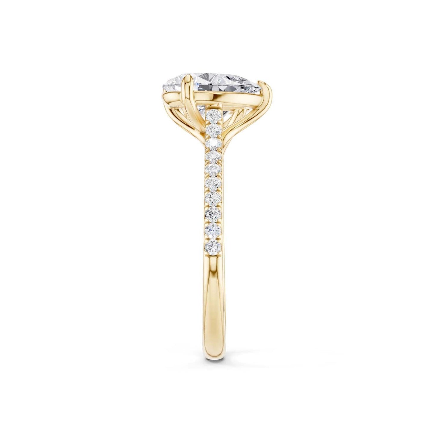 Pear Round Two Stone Diamond Ring