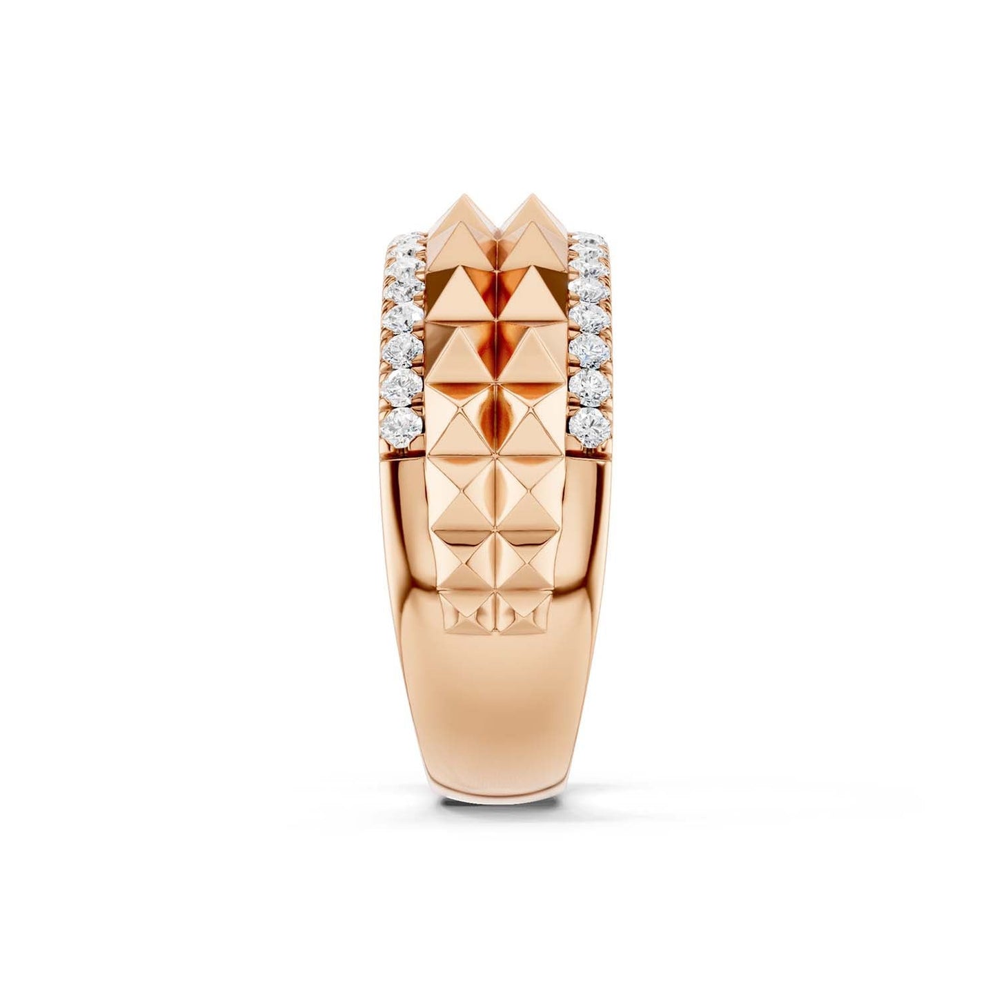 Two-Tier Pyramid Diamond Band