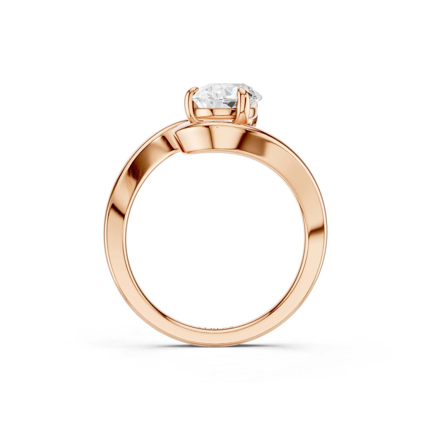 Curved Shank Dewdrop Ring