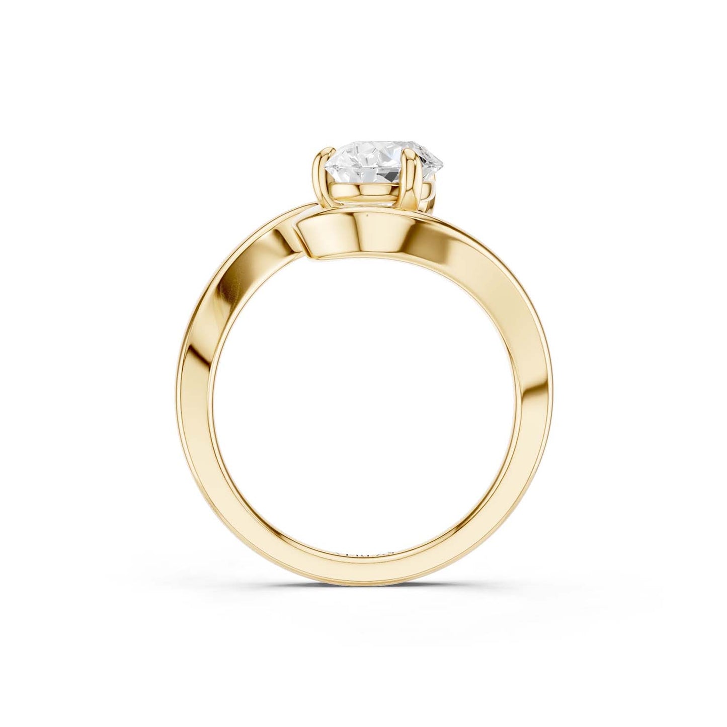 Curved Shank Dewdrop Ring