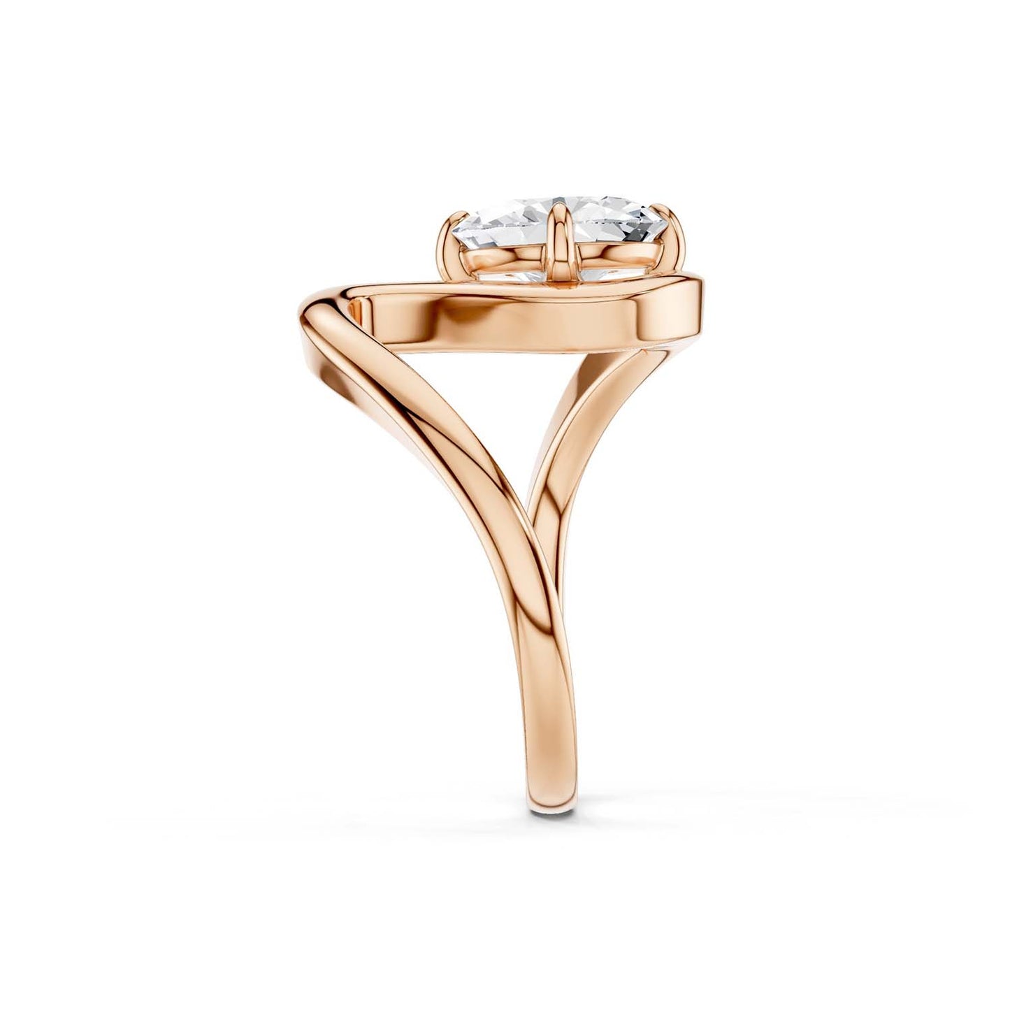 Curved Shank Ellipse Ring