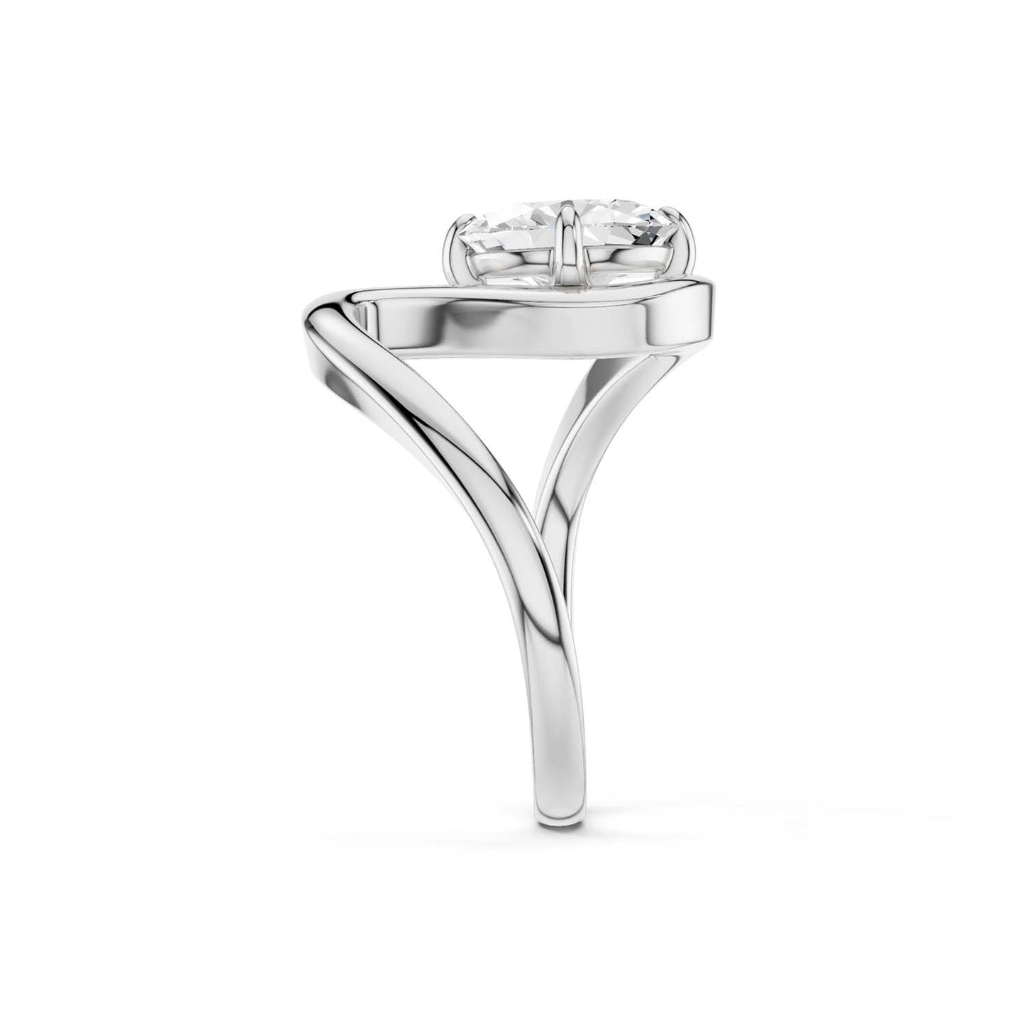 Curved Shank Ellipse Ring
