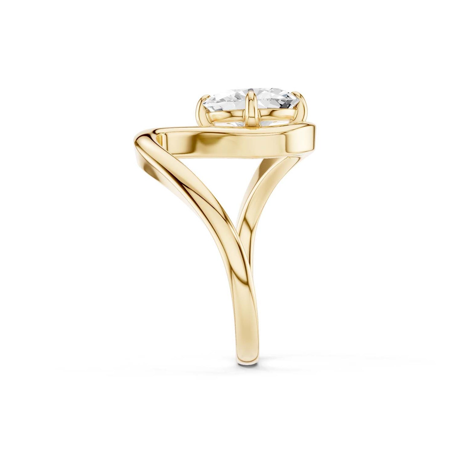 Curved Shank Ellipse Ring
