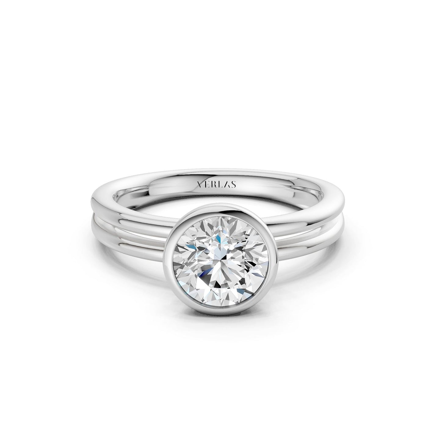 Coupled Round Bezel Ring