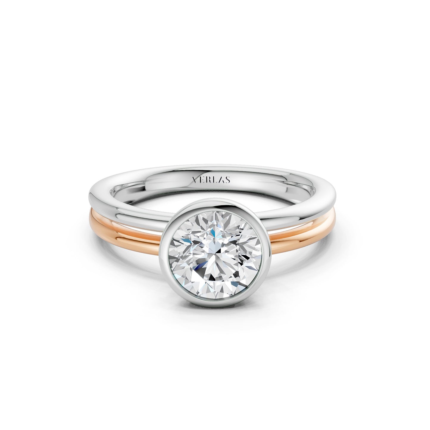 Coupled Round Bezel Ring
