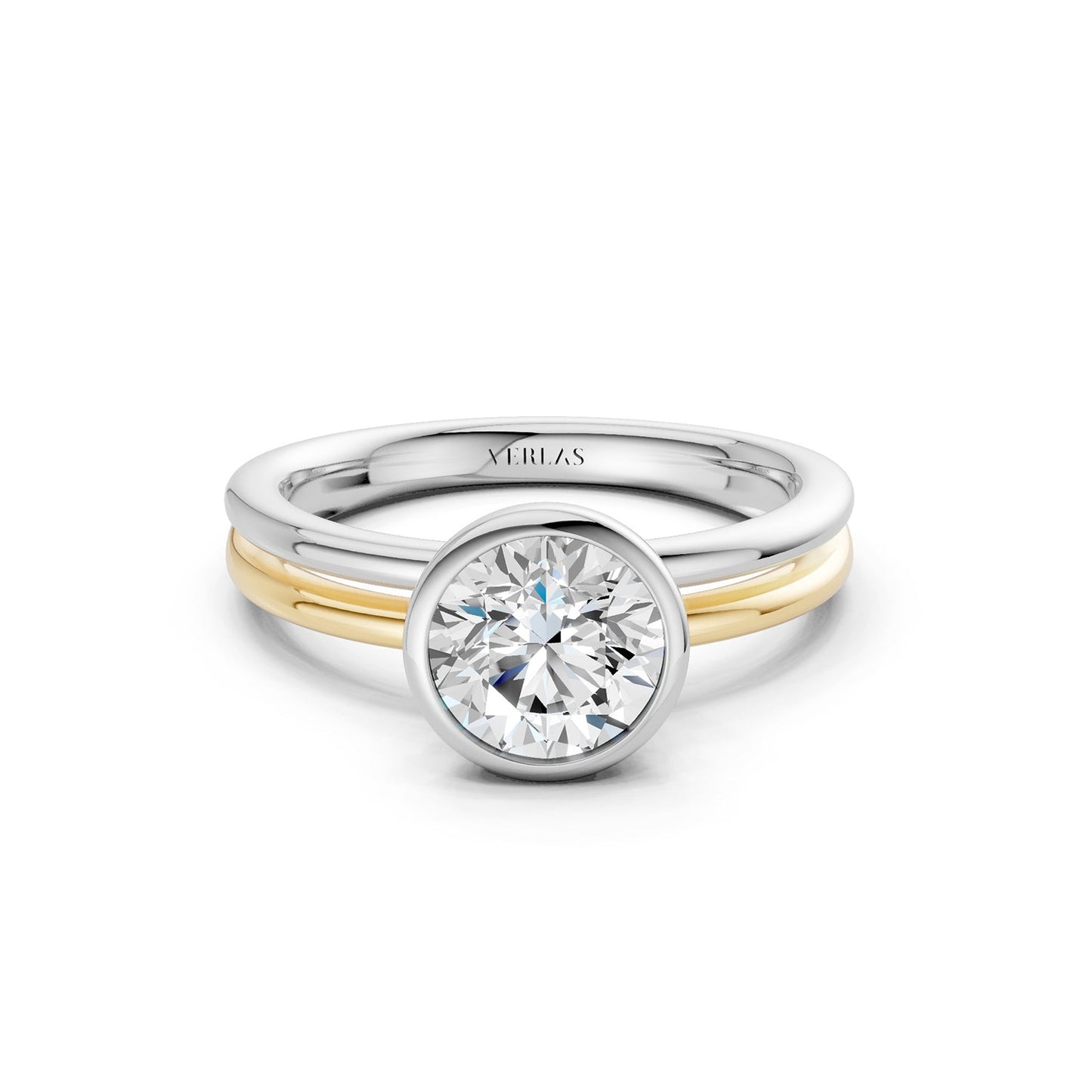 Coupled Round Bezel Ring