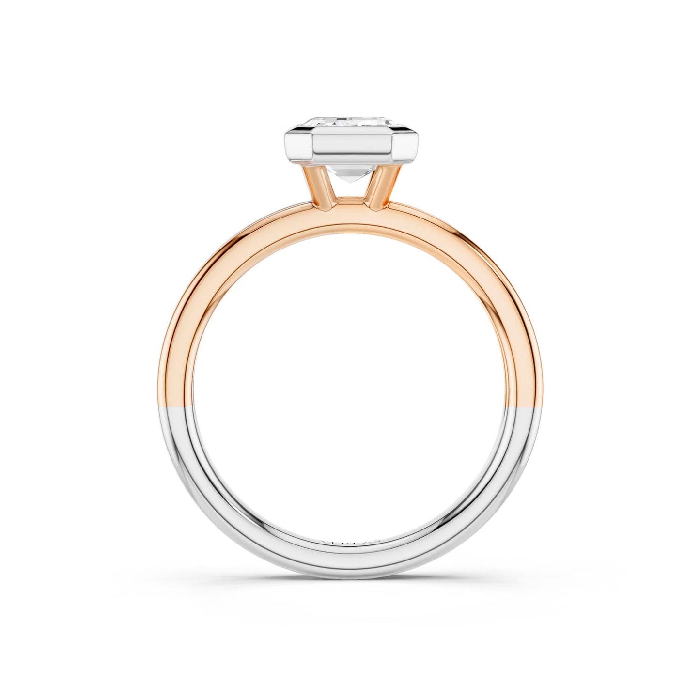 Coupled Emerald Bezel Ring