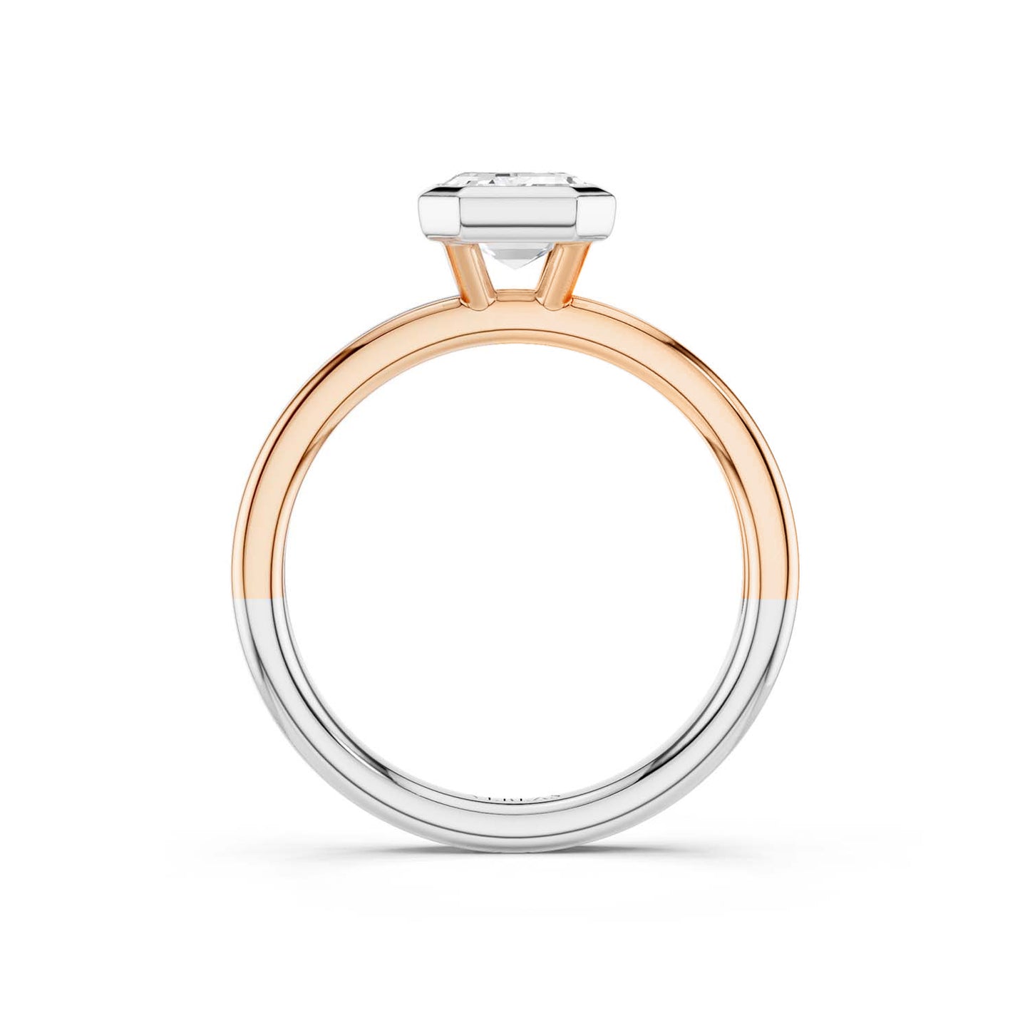 Coupled Emerald Bezel Ring