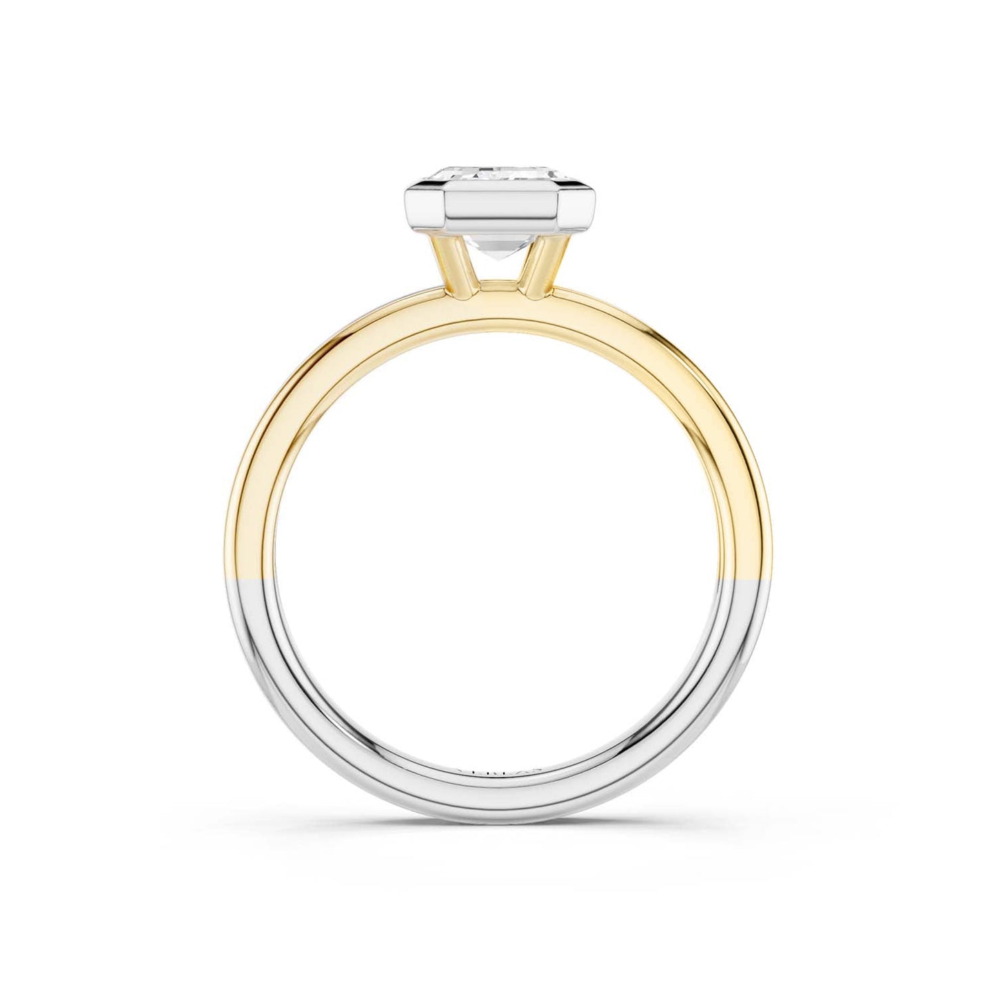 Coupled Emerald Bezel Ring
