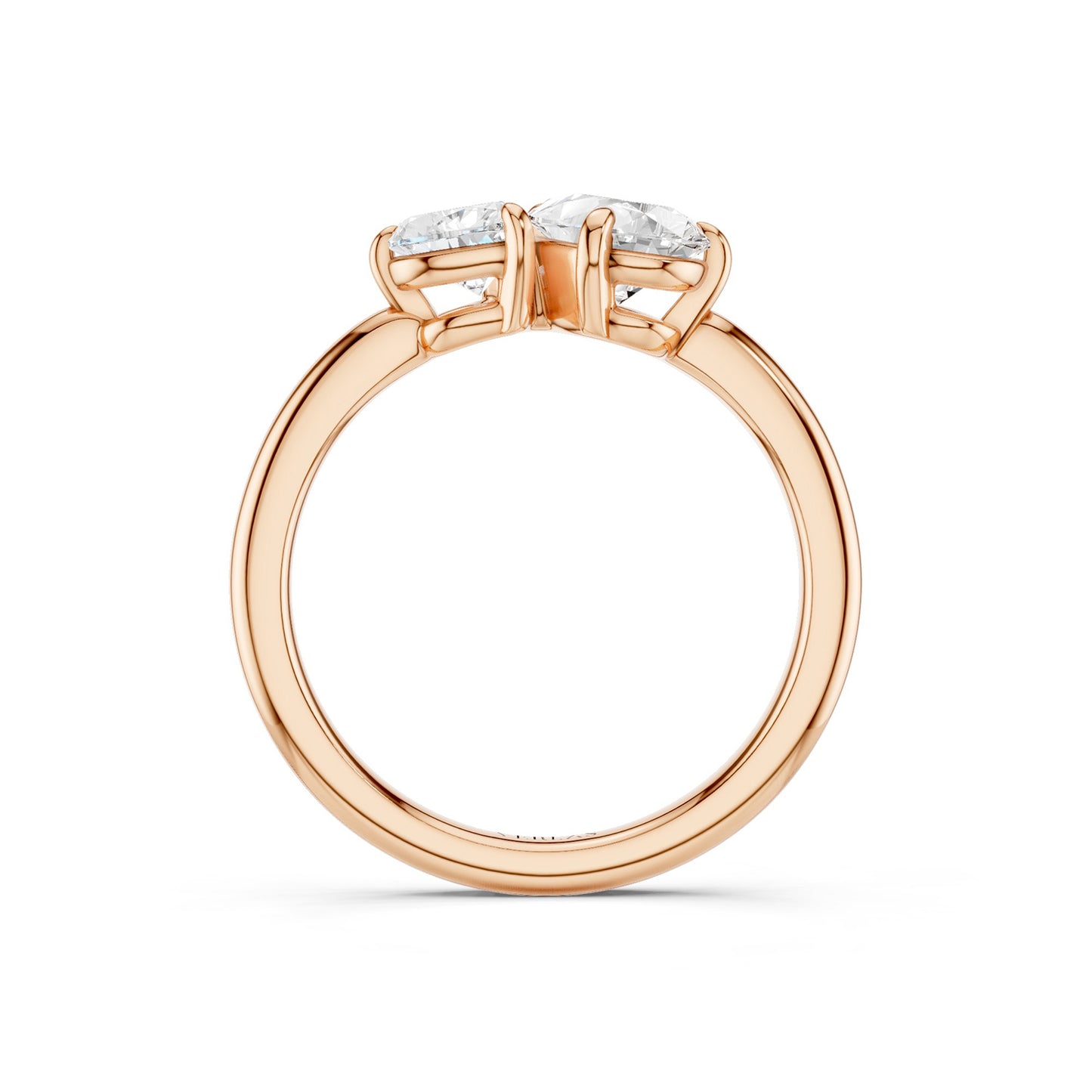 Heart Pear Diamond Toi et Moi Ring
