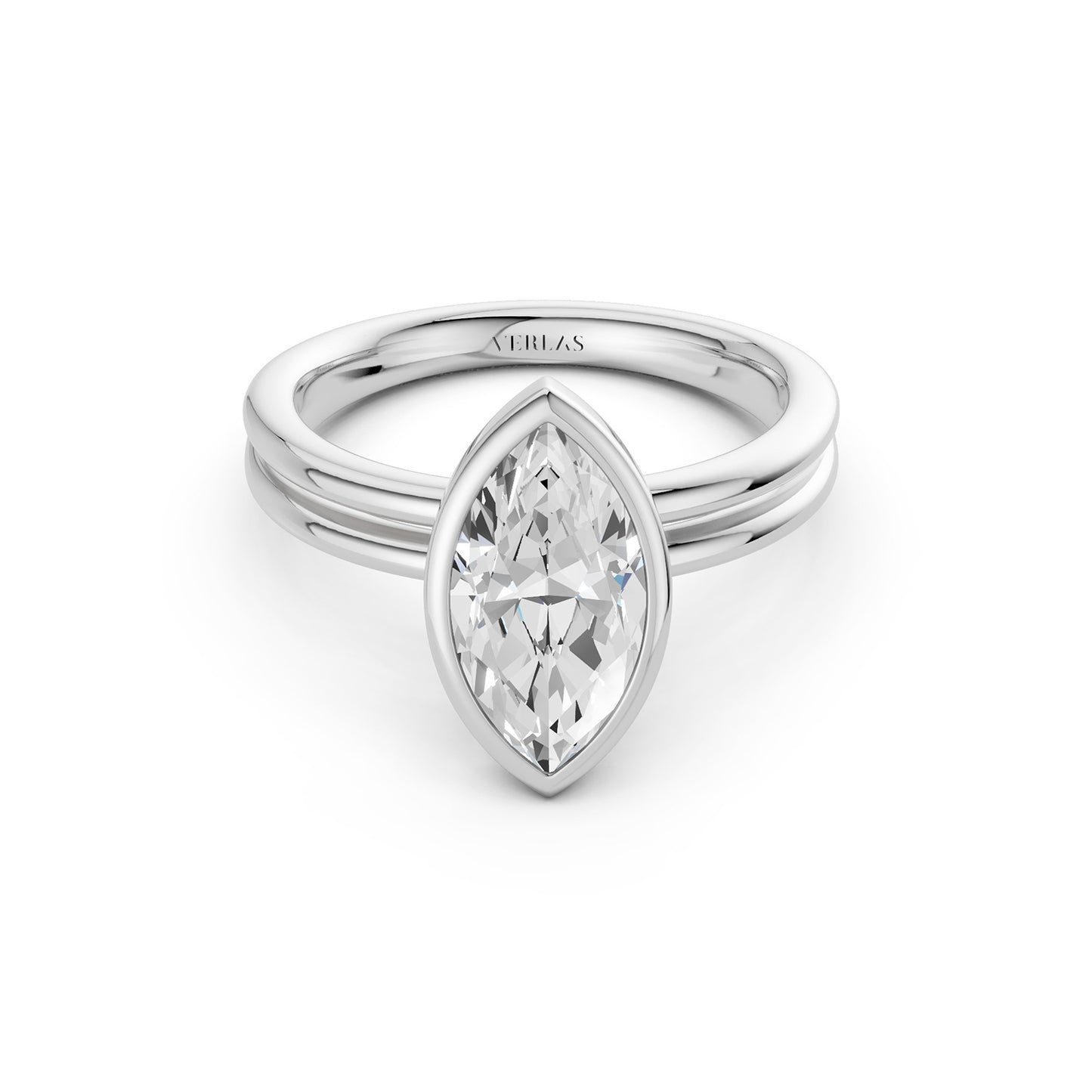 Coupled Marquise Bezel Ring