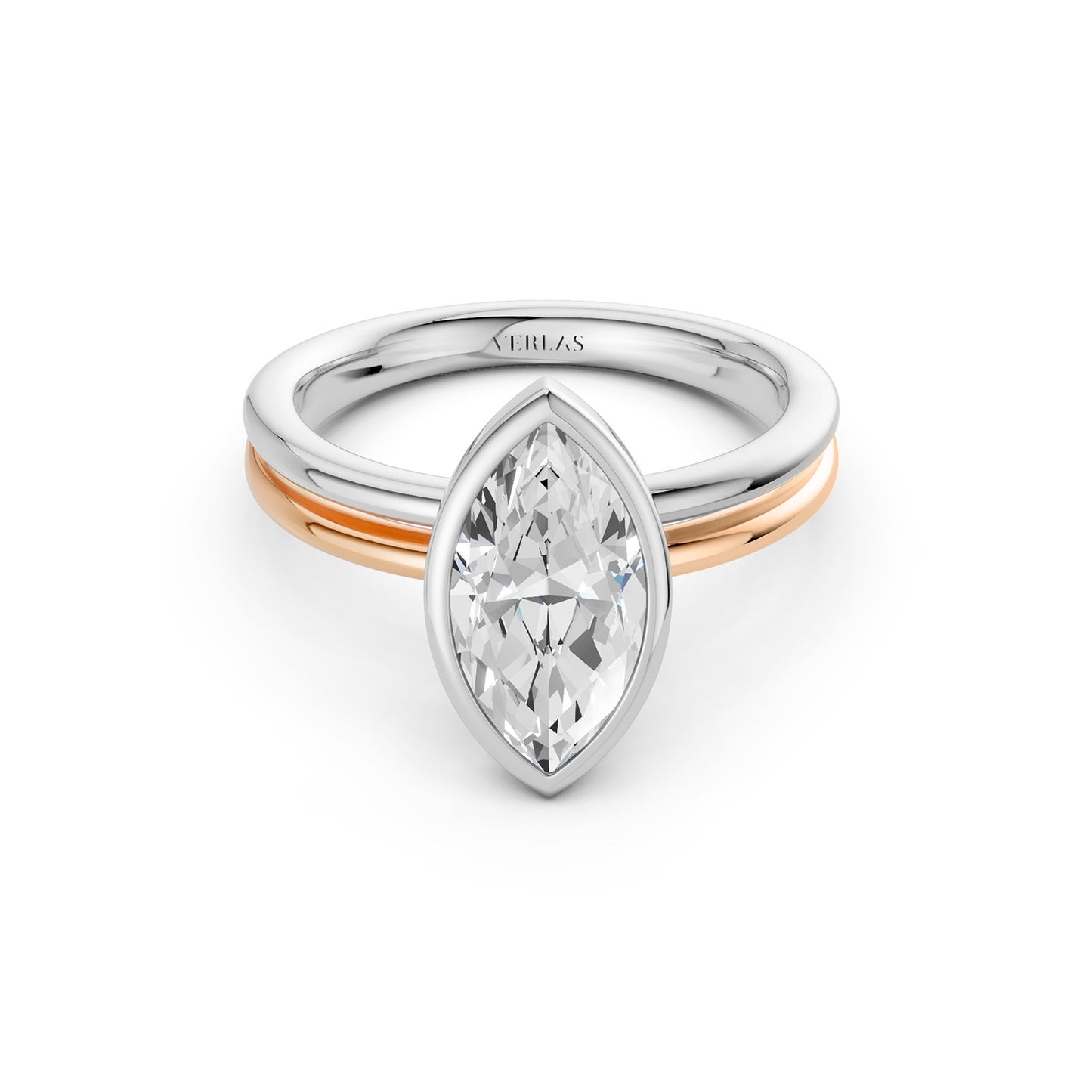 Coupled Marquise Bezel Ring