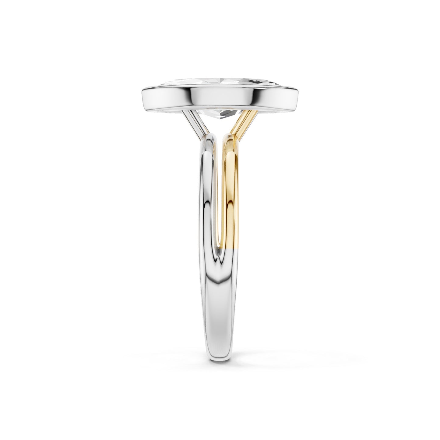 Coupled Marquise Bezel Ring