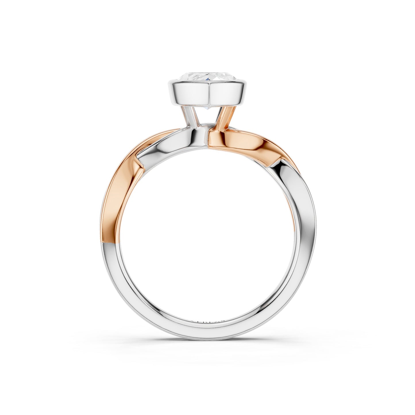 Twisted Bezel Marquise Diamond Ring