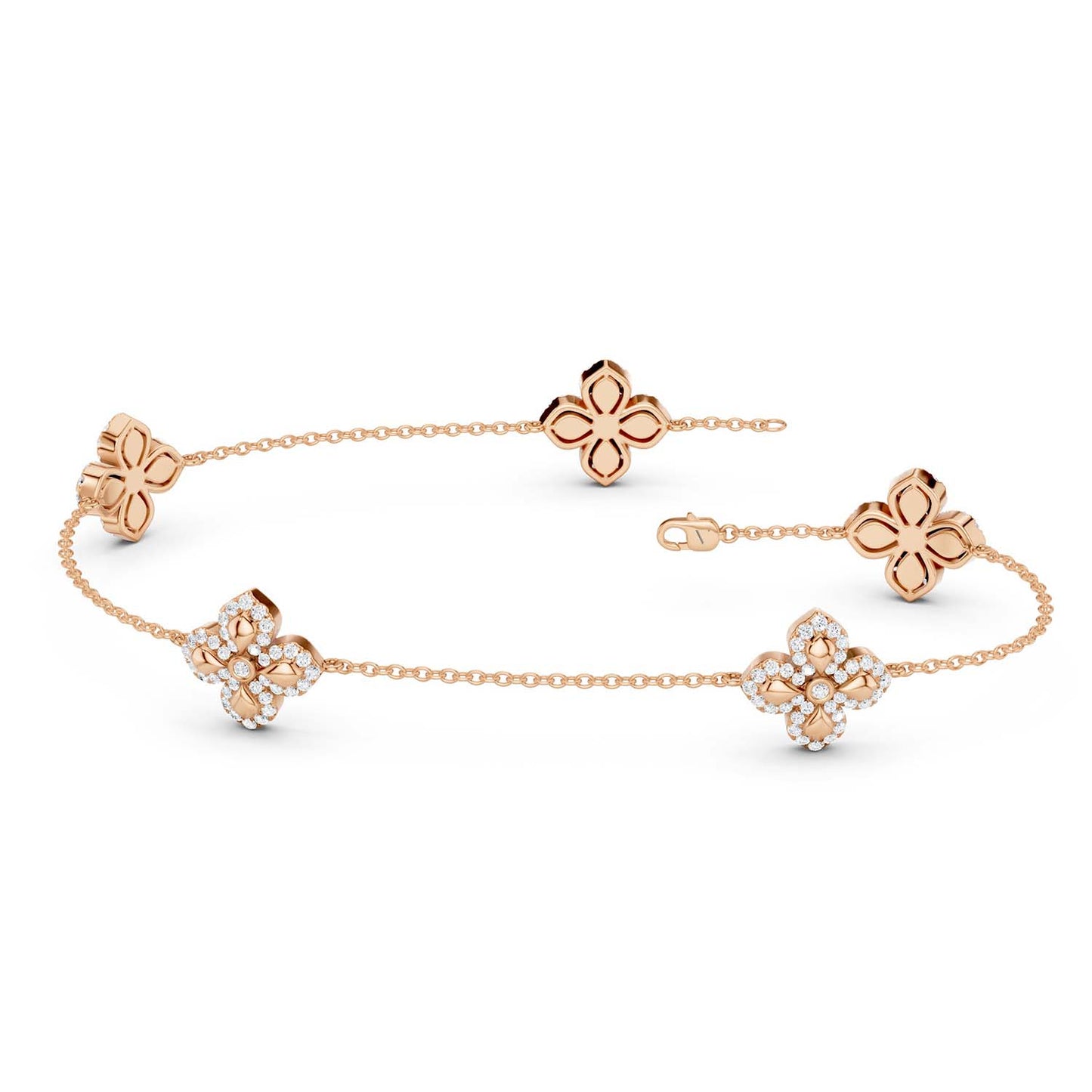 La Fleur Diamond Contour Stationed Bracelet