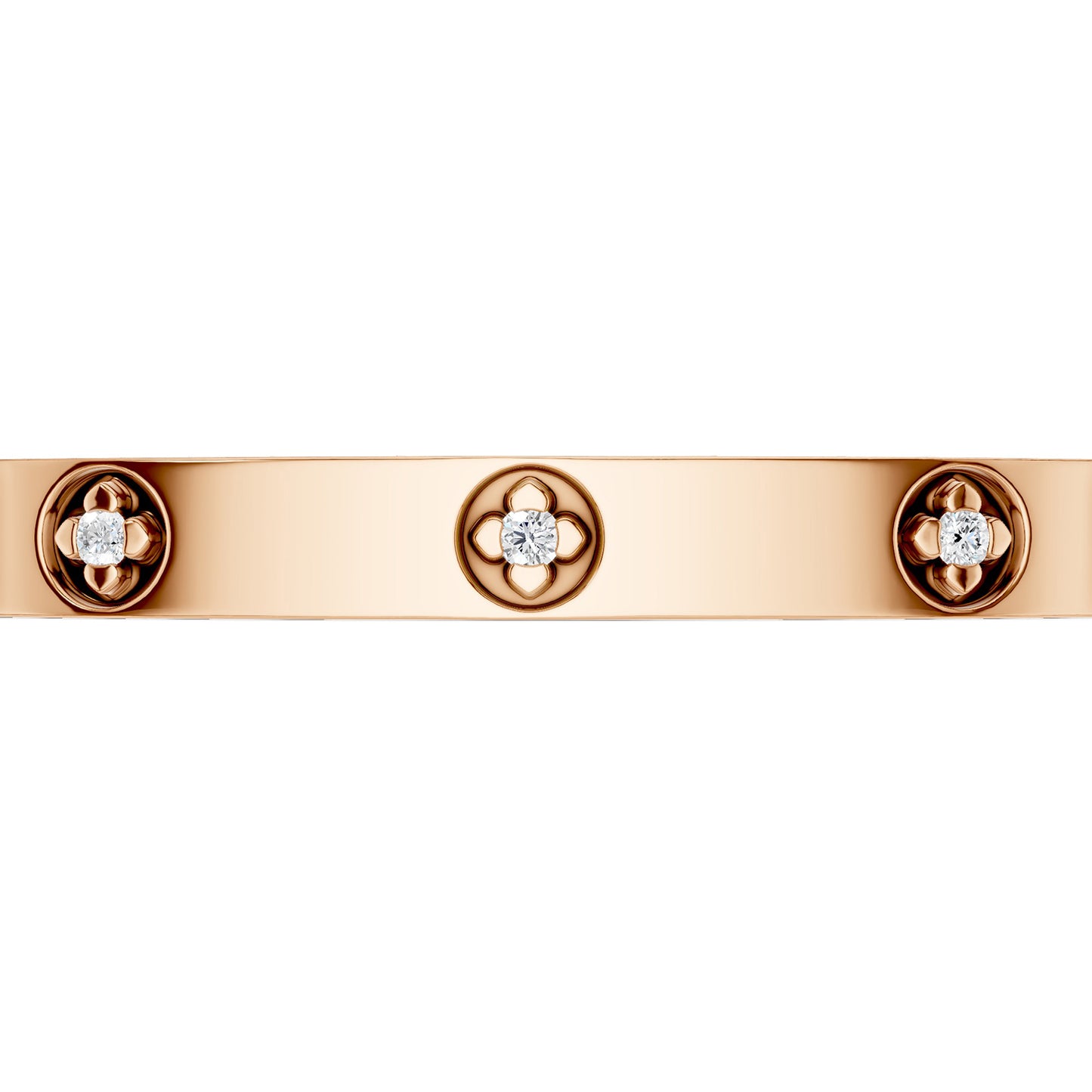 La Fleur 5mm 12-Diamonds Round Bangle